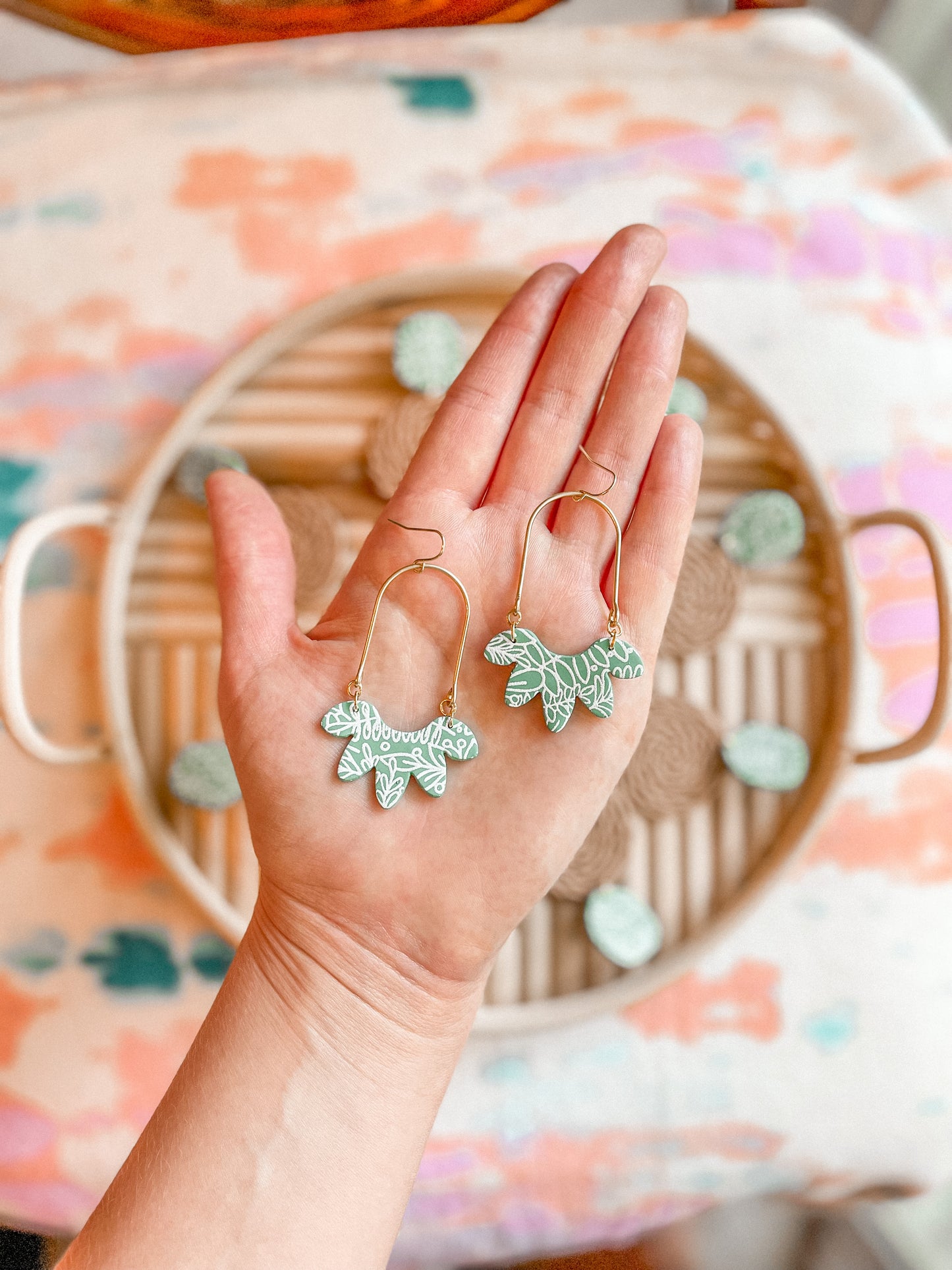 Plants Brass Arch Dangles // Summer Collection