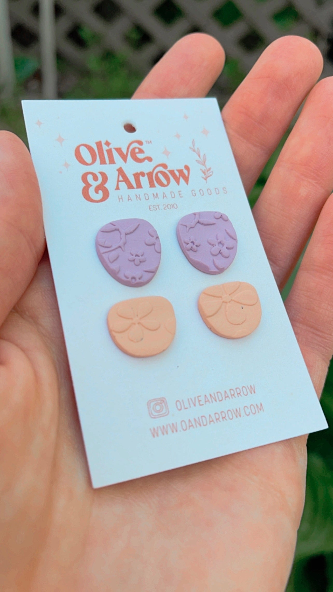 Lilac + Peach Textured Stud Pack // Spring Collection