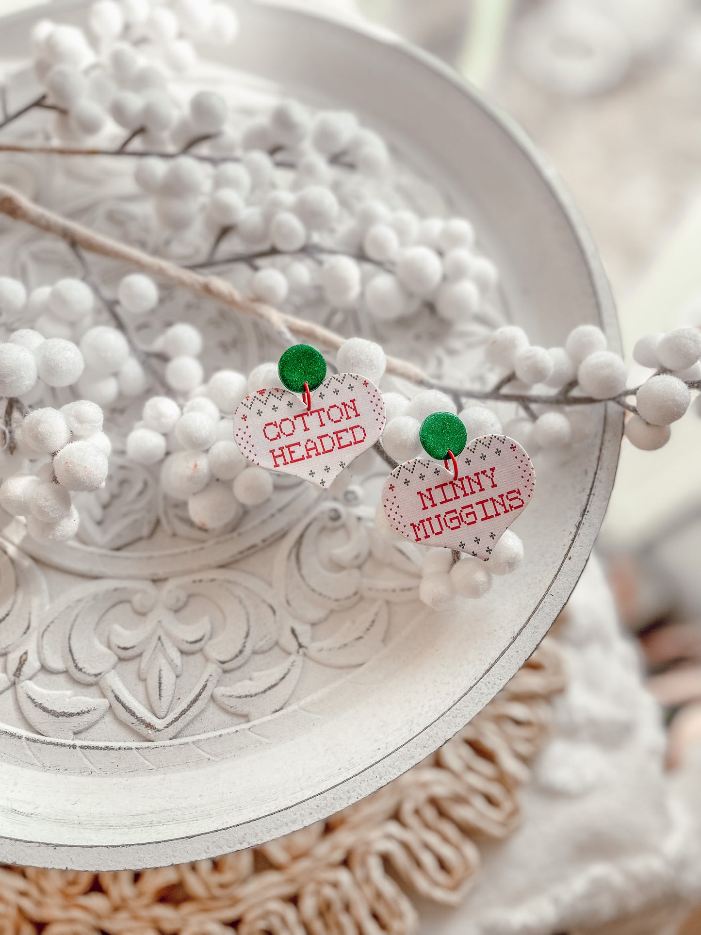 Cotton Headed Ninny Muggins Dangles // Holiday 22