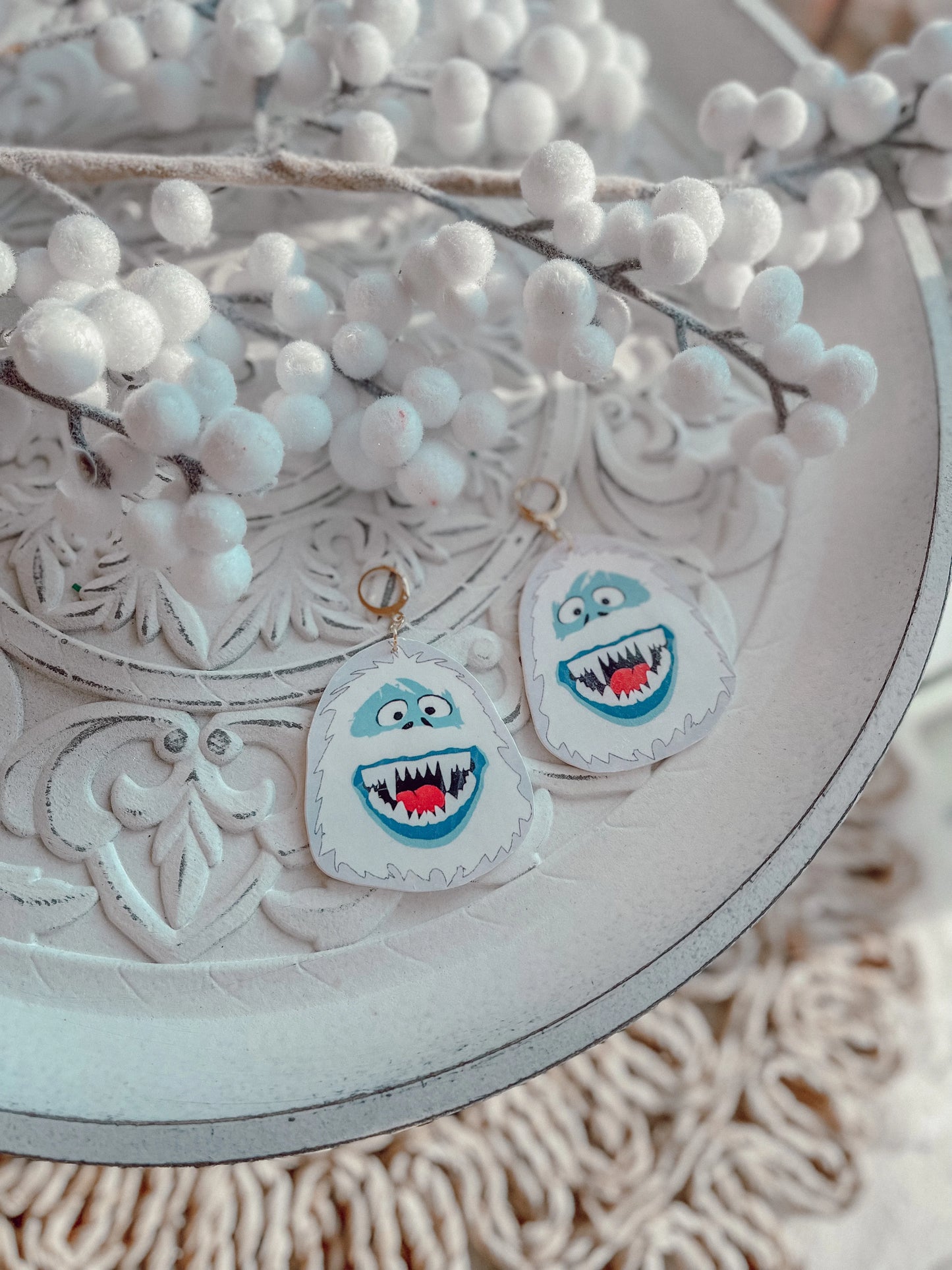 EXTRAS SALE! Abominable Snowman Dangles // Holiday 22