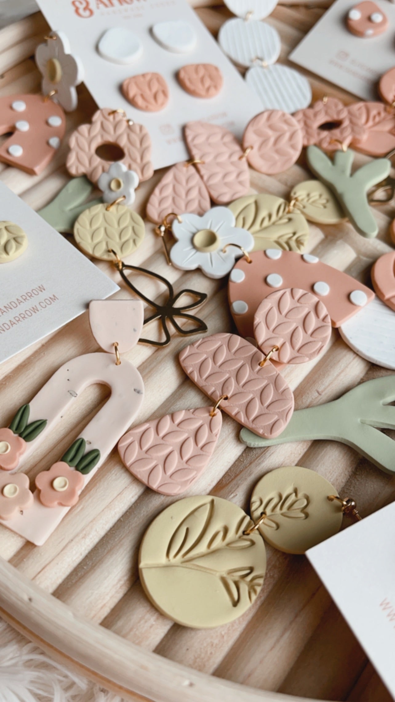 Embossed Floral Dangles- Lemonade // Spring Collection