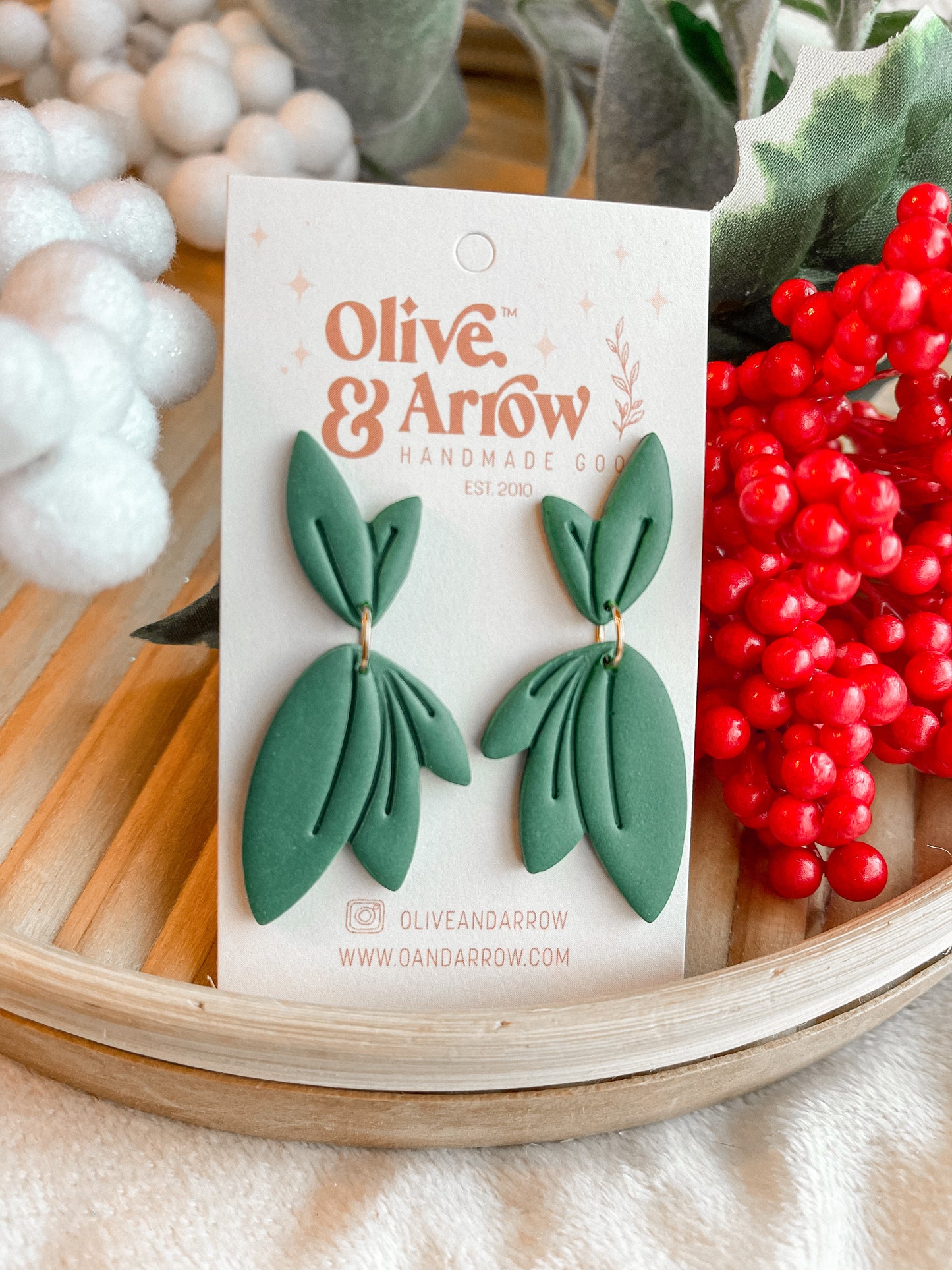 Holiday Leaves Dangles // Holiday Collection