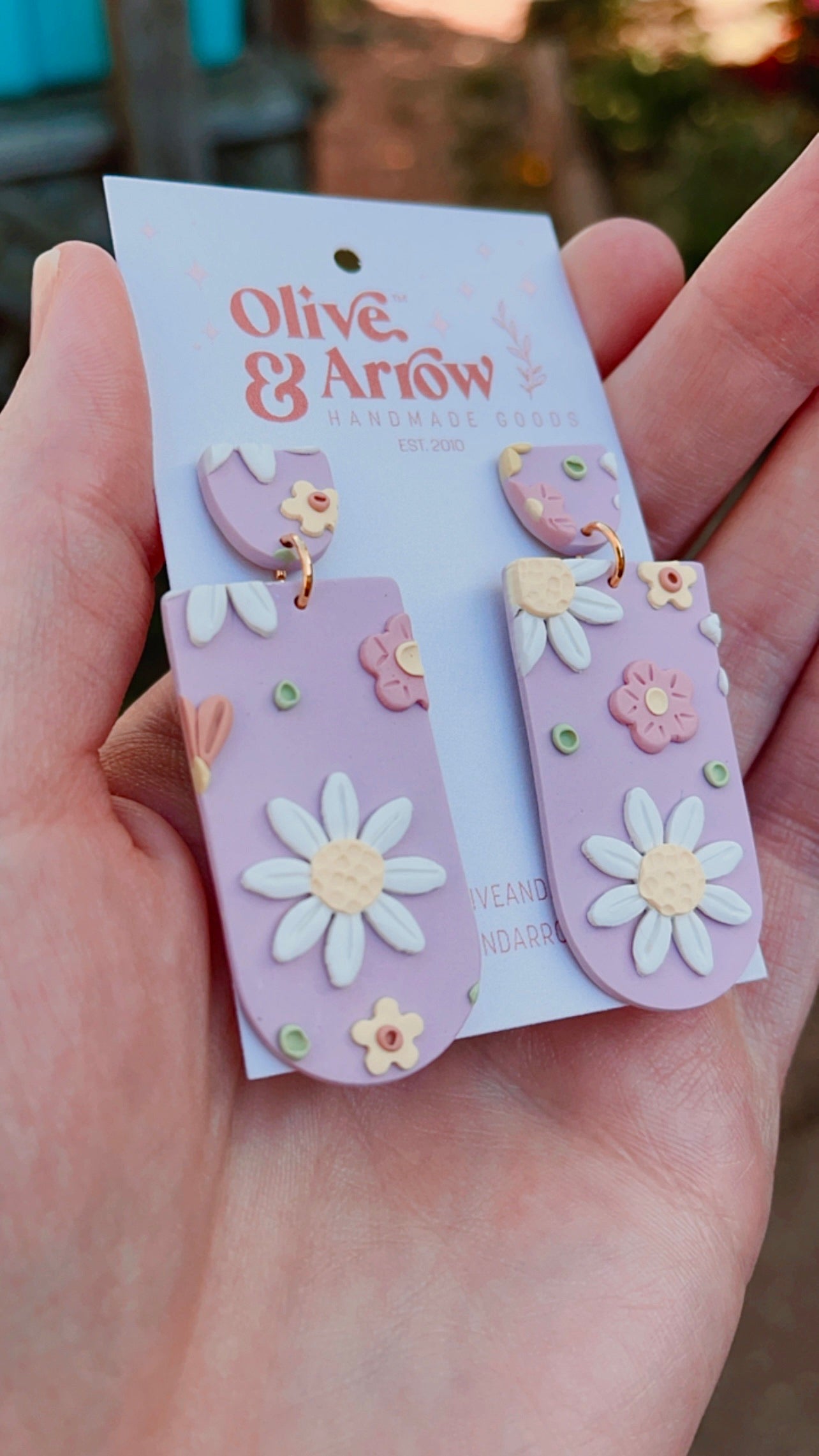 Spring Floral Slab Dangles // Spring Collection