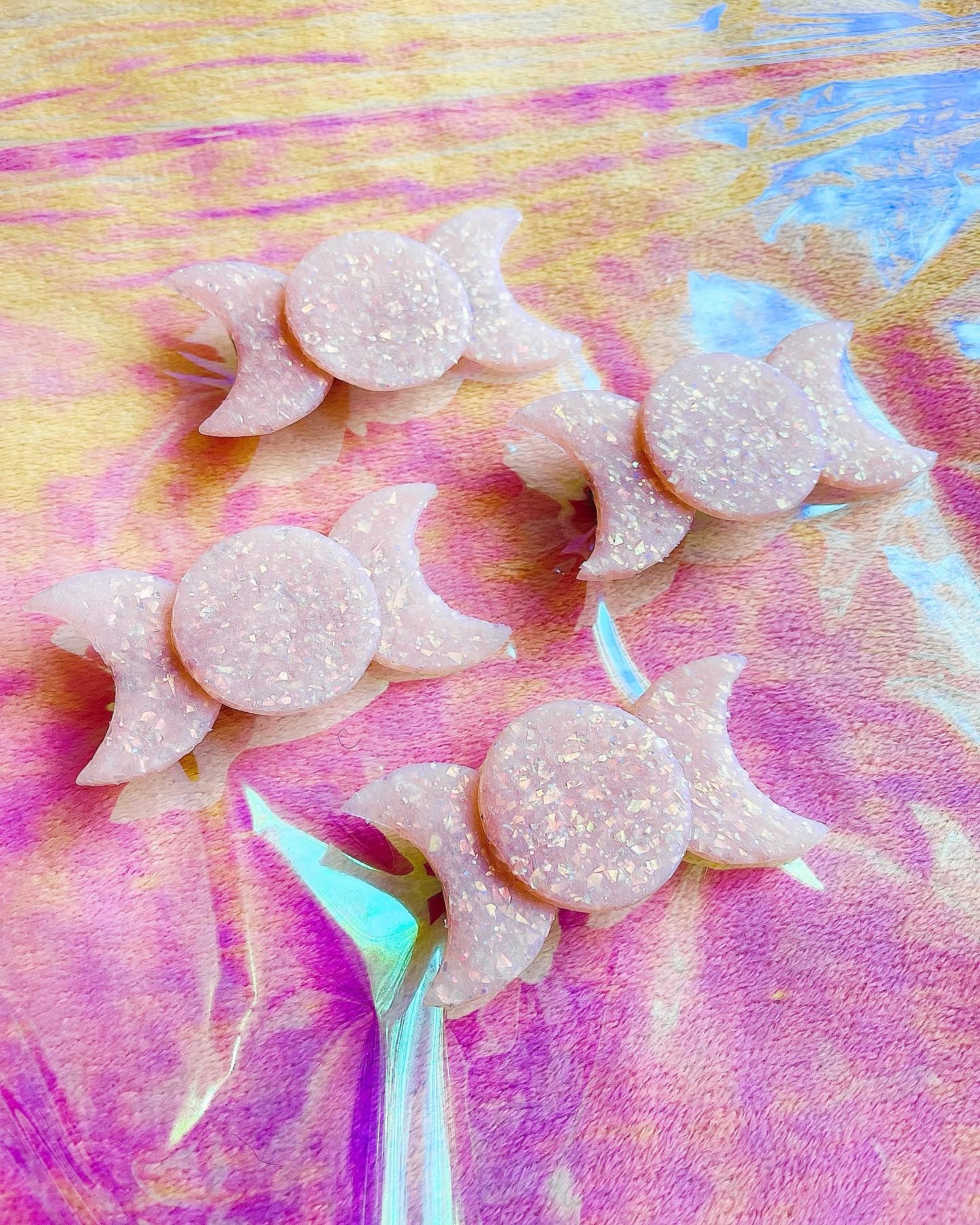 Holo Moon Phase Hair Clip // Spring Collection