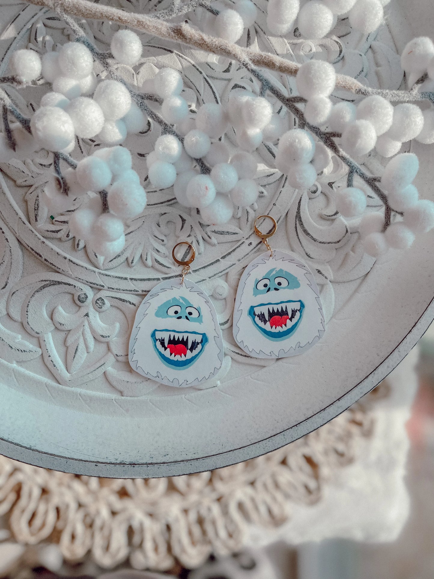 EXTRAS SALE! Abominable Snowman Dangles // Holiday 22