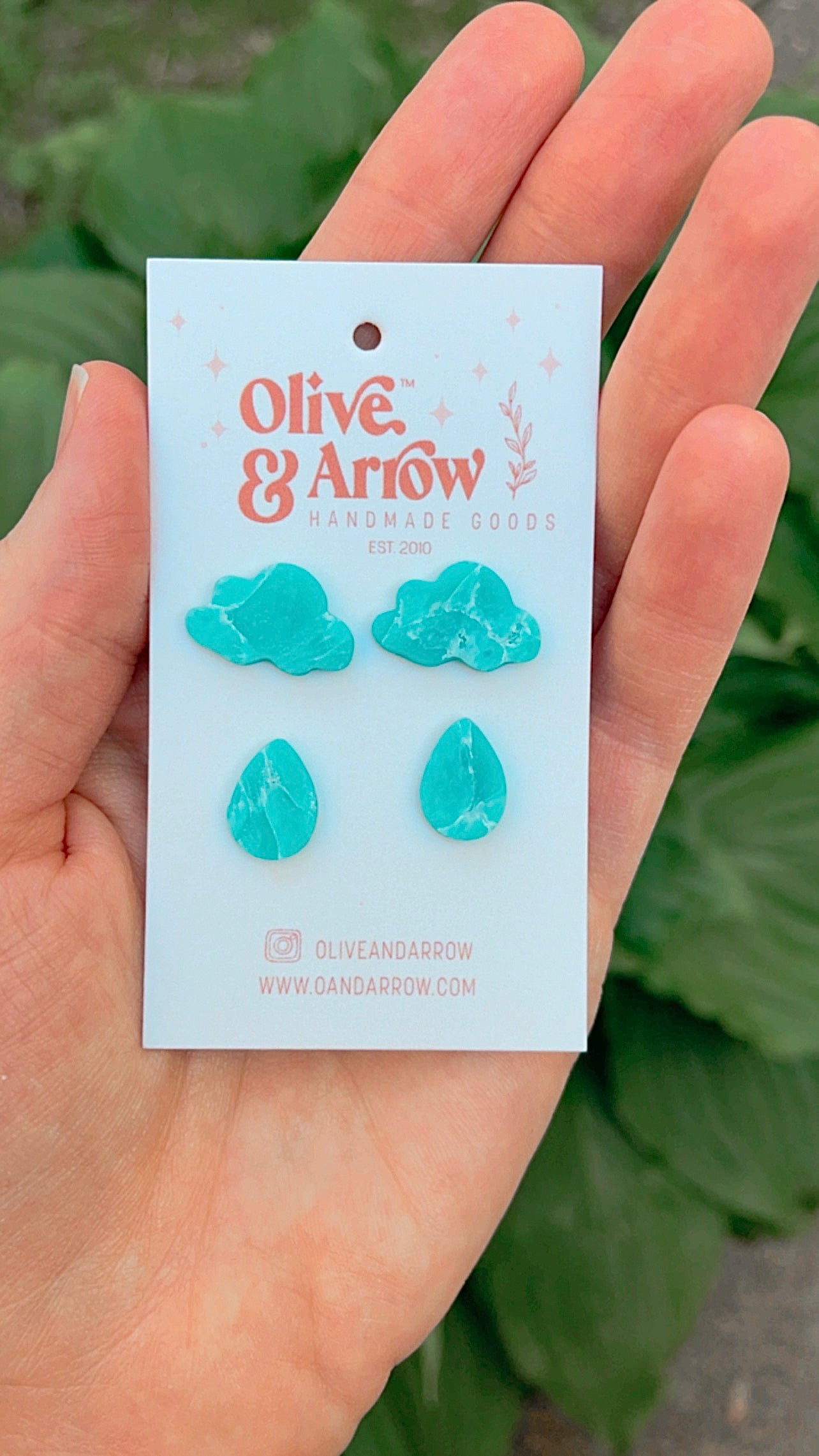 Lil Baby Clouds + Raindrops Aqua Quartz Stud Pack // Spring Collection