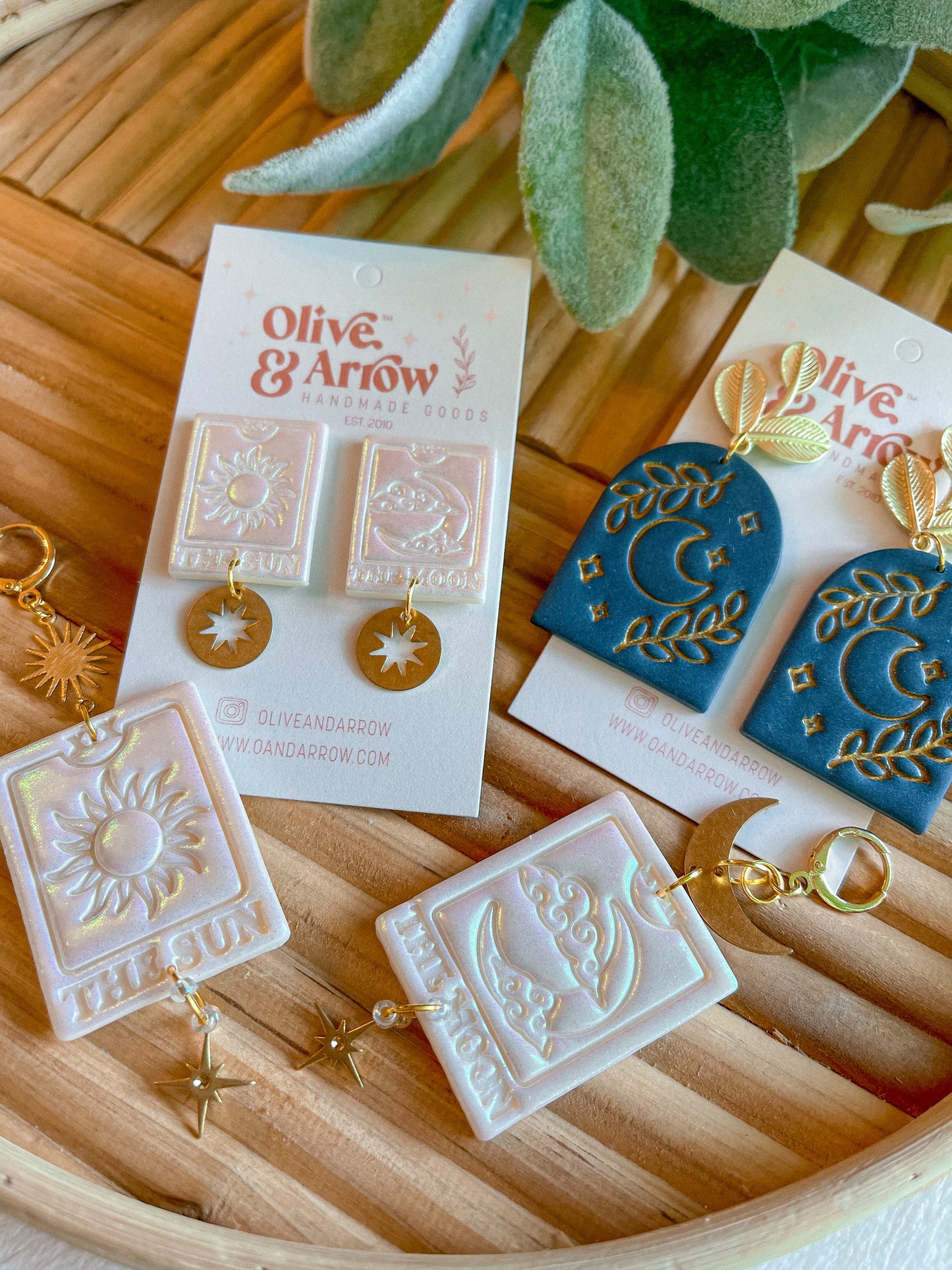 PRE-ORDER Sun + Moon Tarot Card Dangles // Jackson Collection