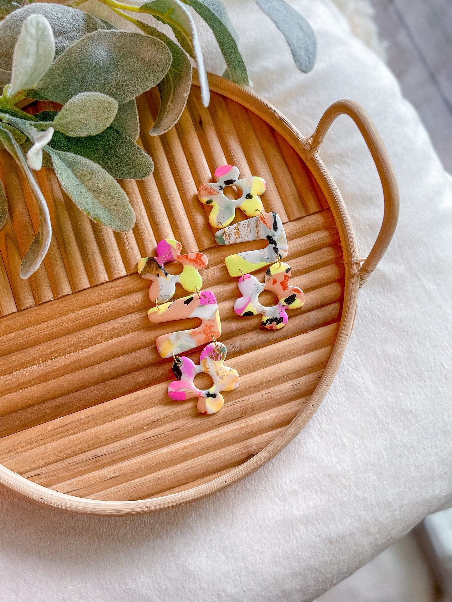 Crazy Daisy Scrappy Slab Dangles // Jackson Collection