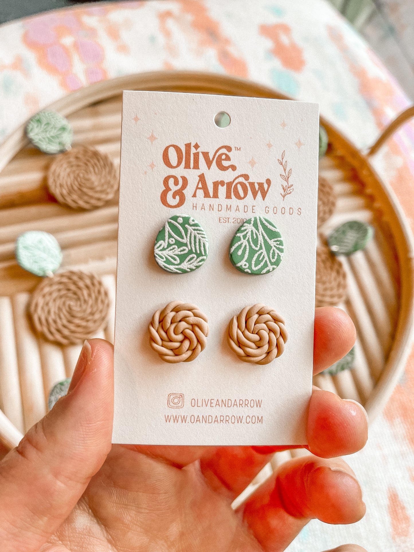 Rattan + Plants Stud Pack // Summer Collection
