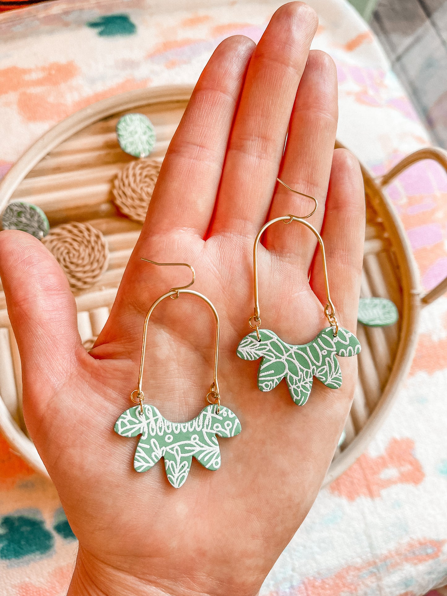 Plants Brass Arch Dangles // Summer Collection