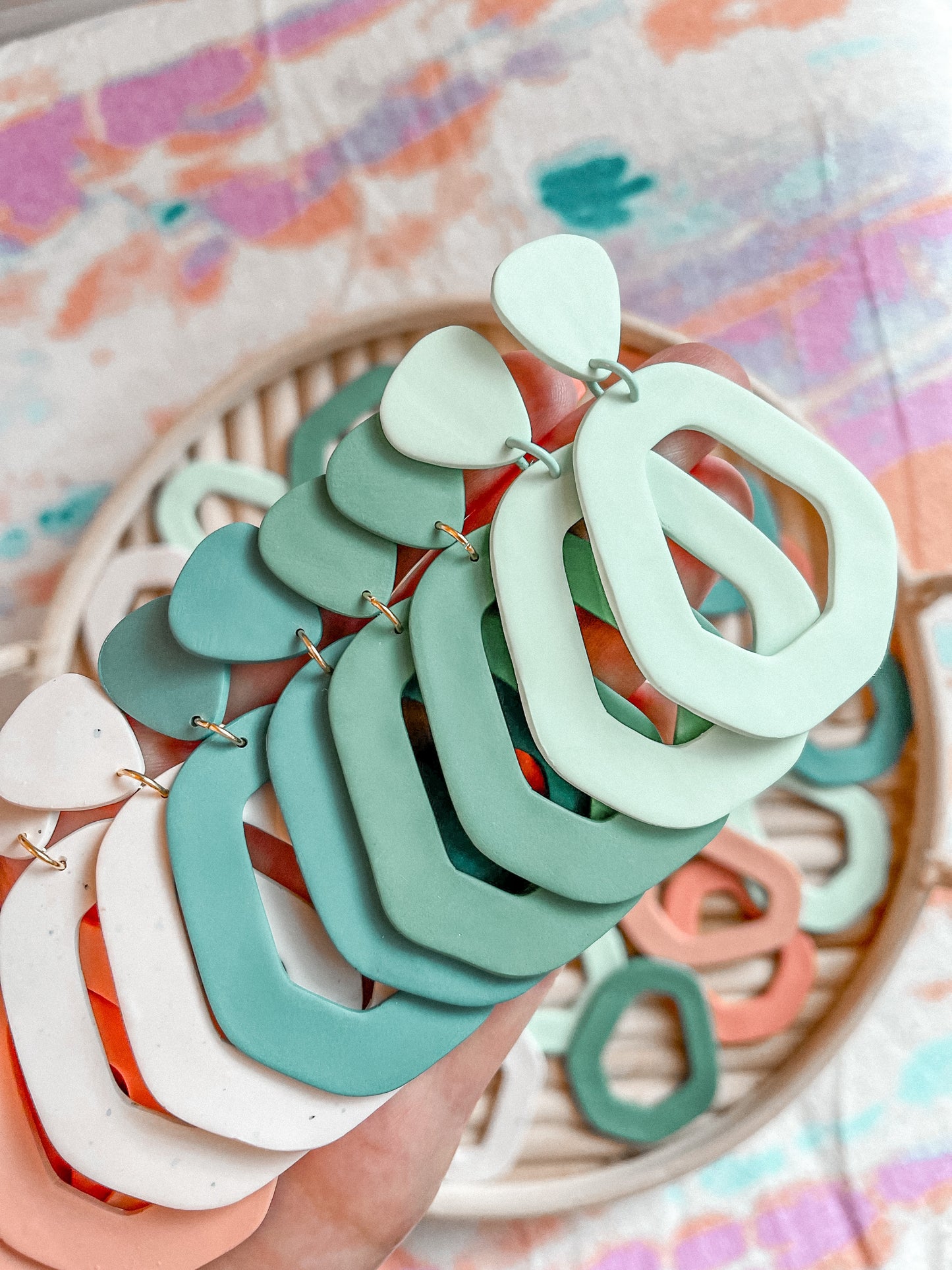 Summer Palette Geo Dangles // Summer Collection