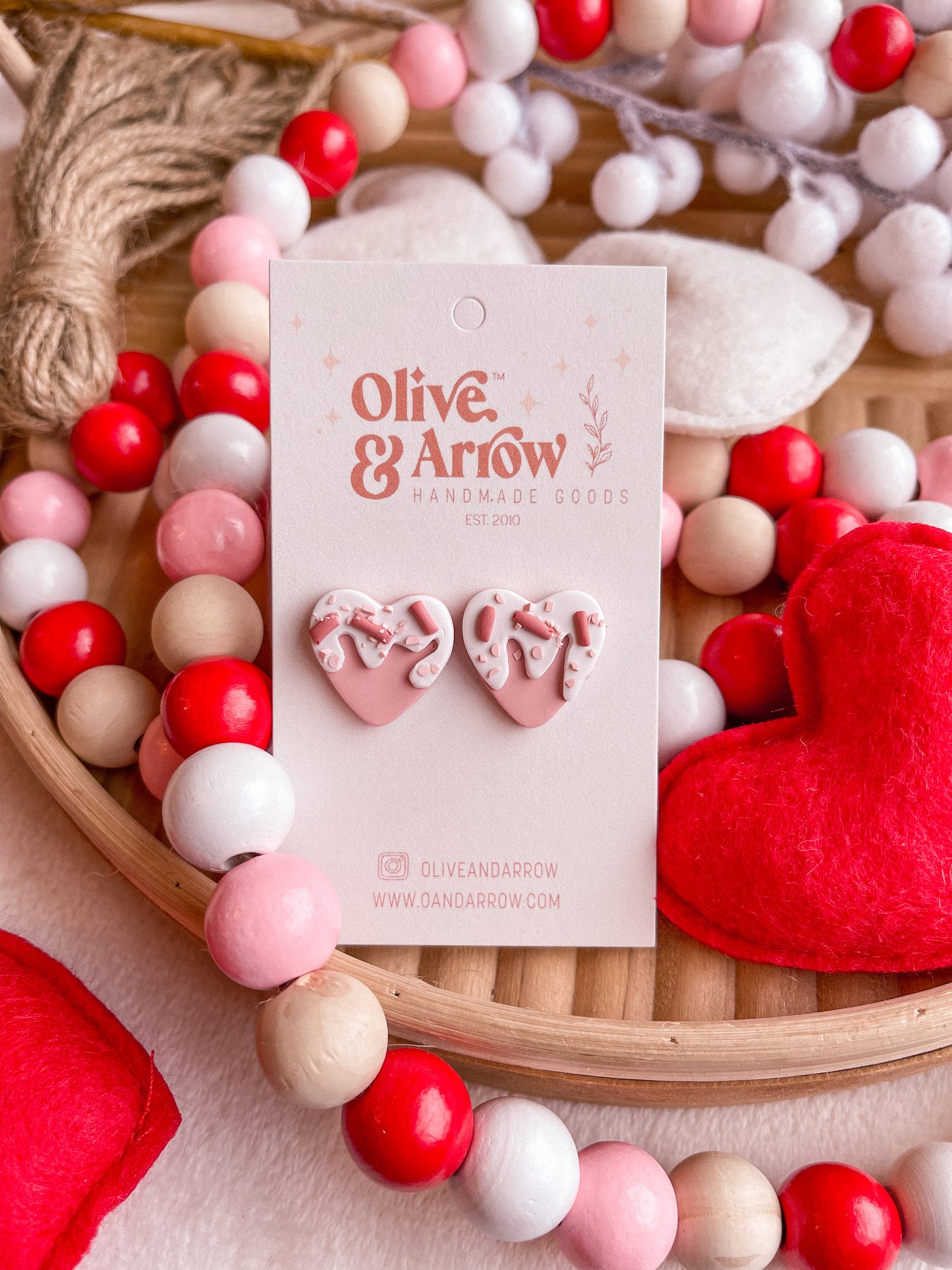 PRE-ORDER Cupcake Heart Studs // Valentines 2022 Collection