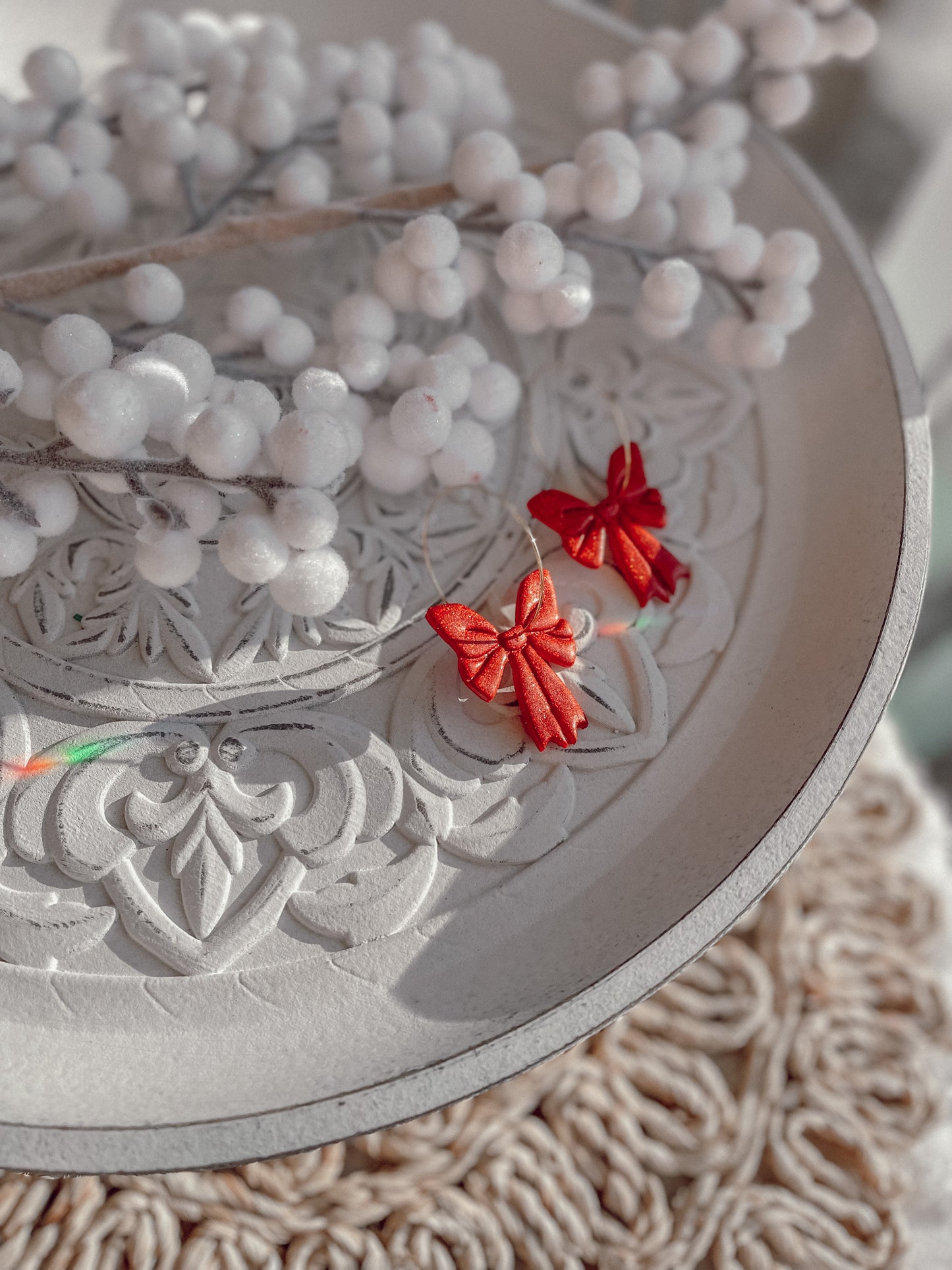 Big Red Bows Hoops // Holiday 22