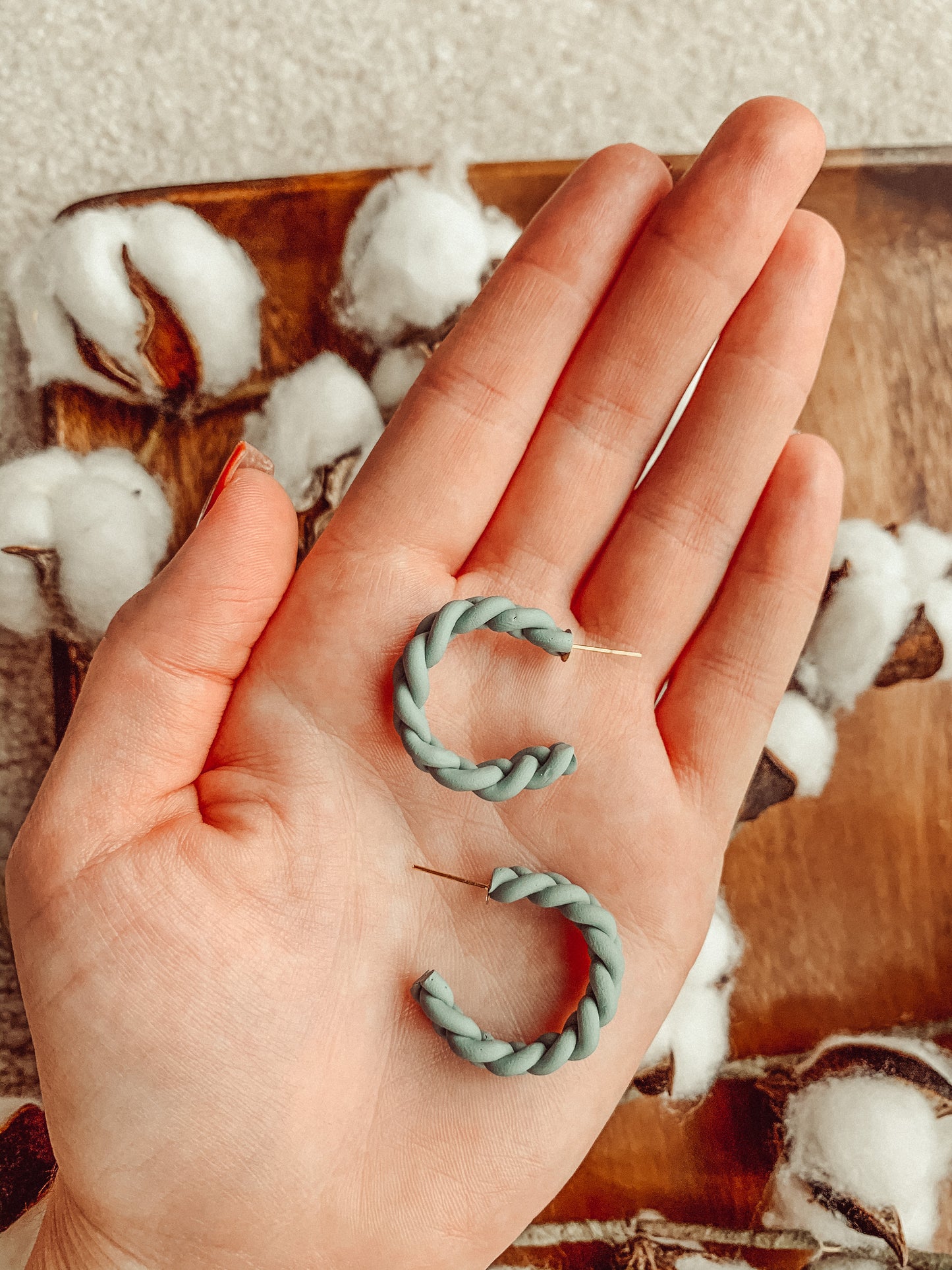 BRAIDED HOOPS // Sage