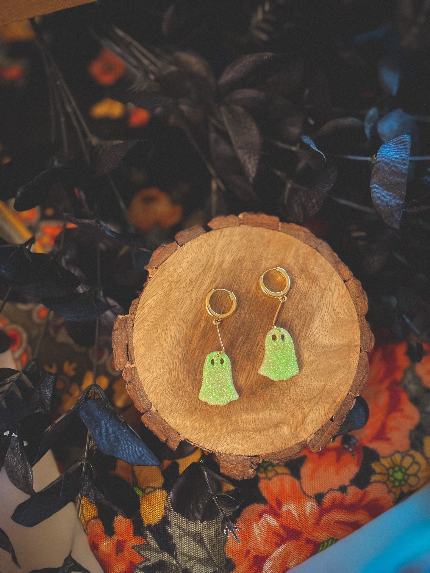Glow In The Dark Glitter Ghostie Huggies // Fall Collection
