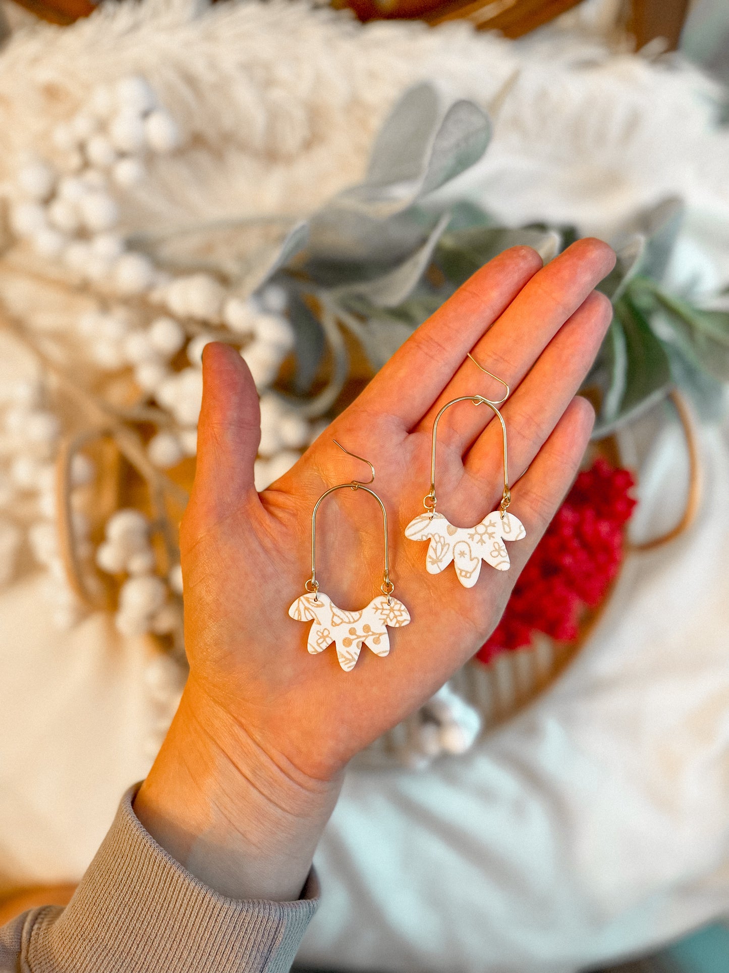 Gold Holiday Brass Arch Dangles // Holiday Collection