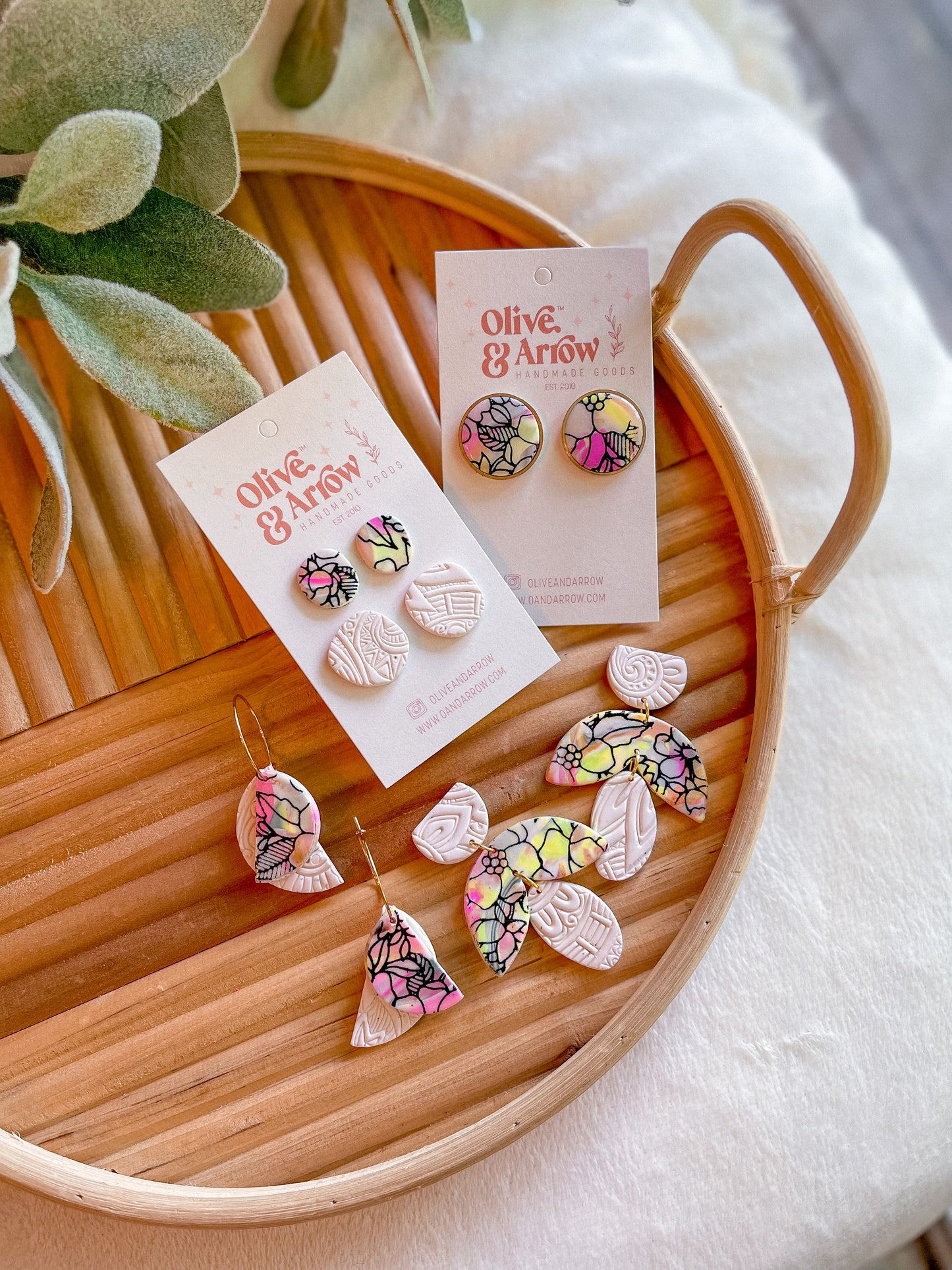 Floral Scrappy Textured Dangles // Jackson Collection