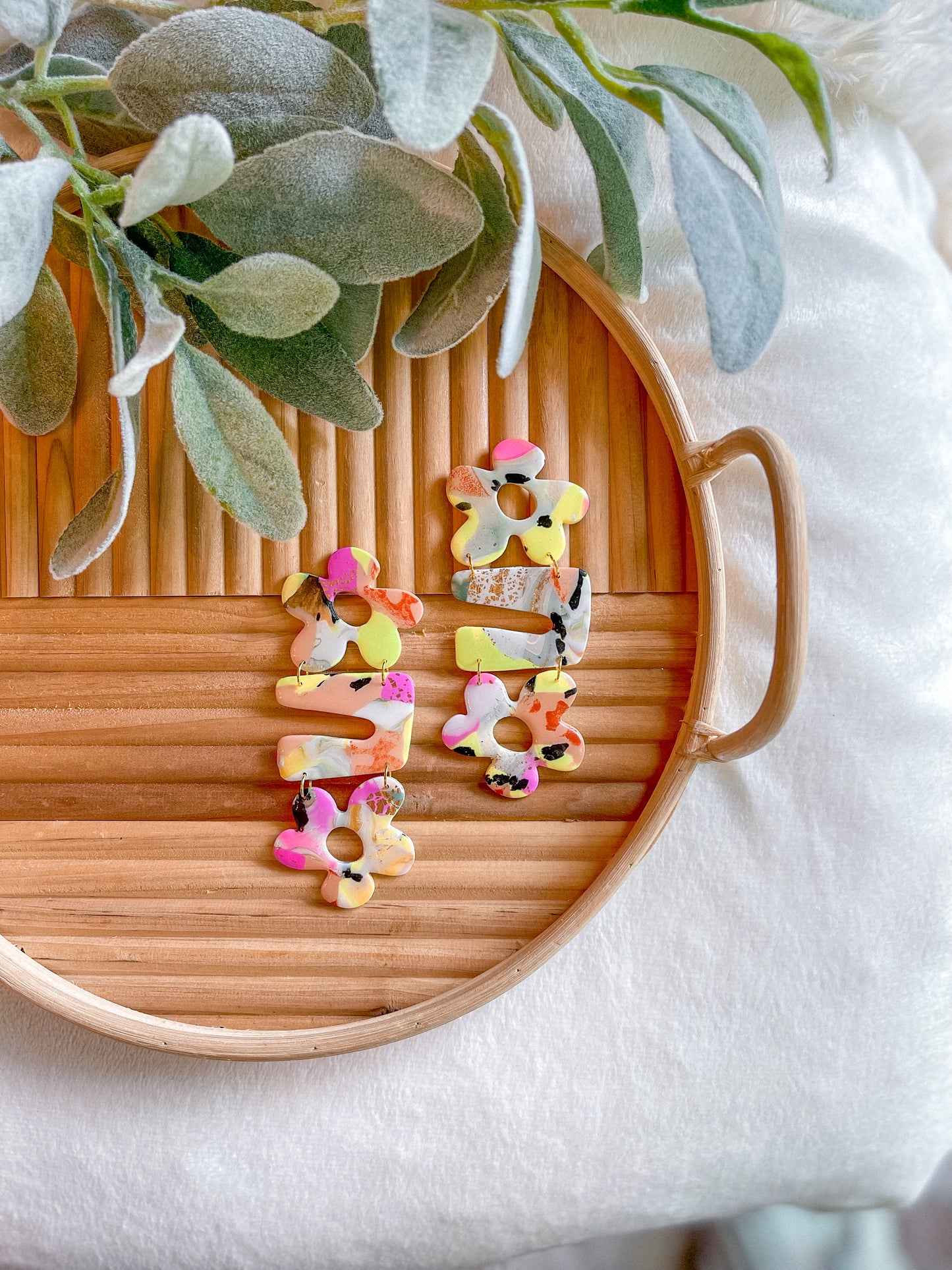 Crazy Daisy Scrappy Slab Dangles // Jackson Collection