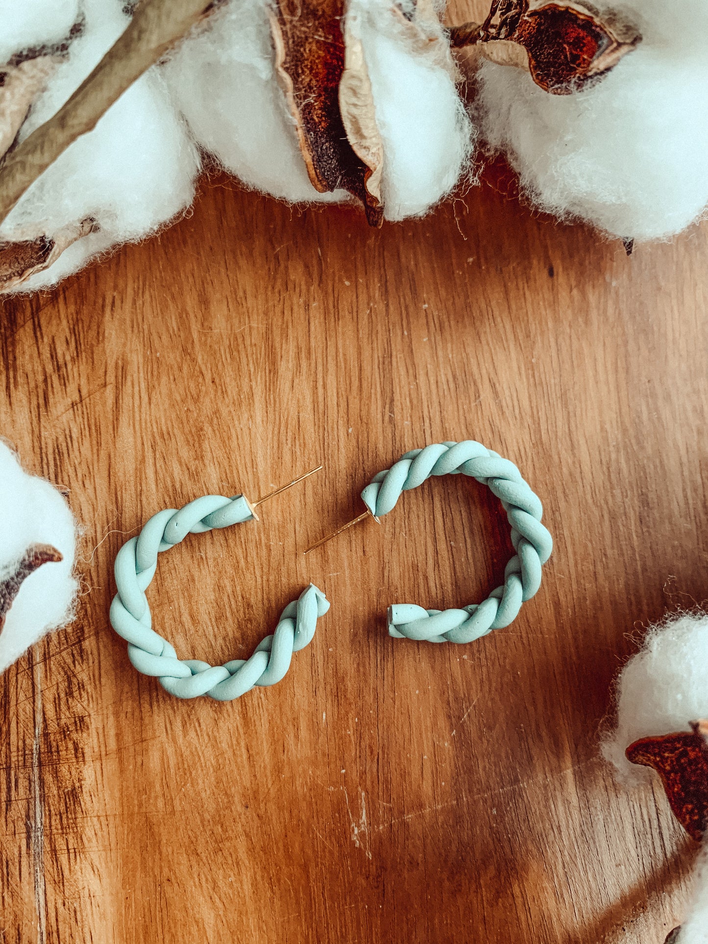 BRAIDED HOOPS // Sage