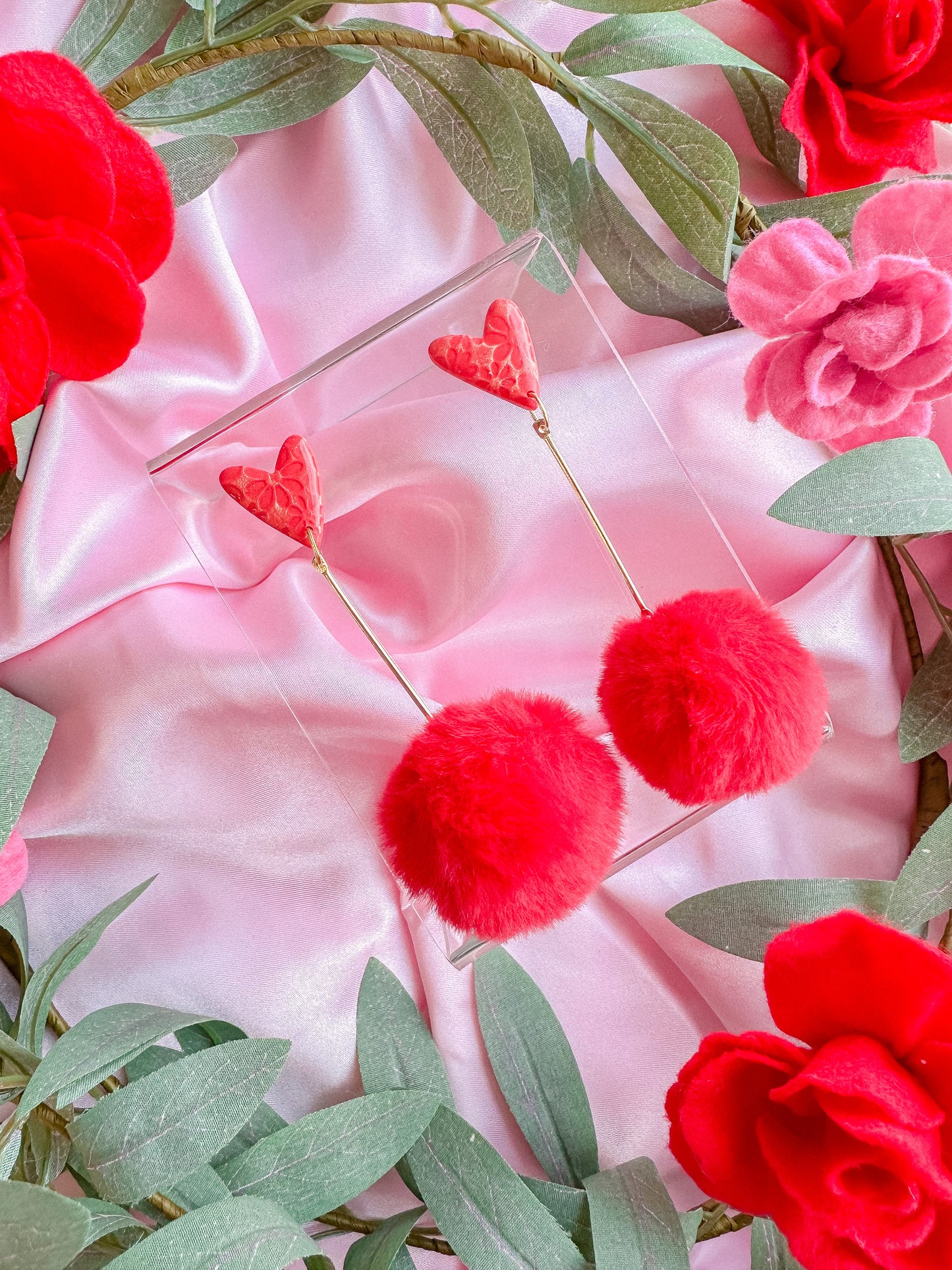 Red Heart Pom Pom Drops // Vday 2023