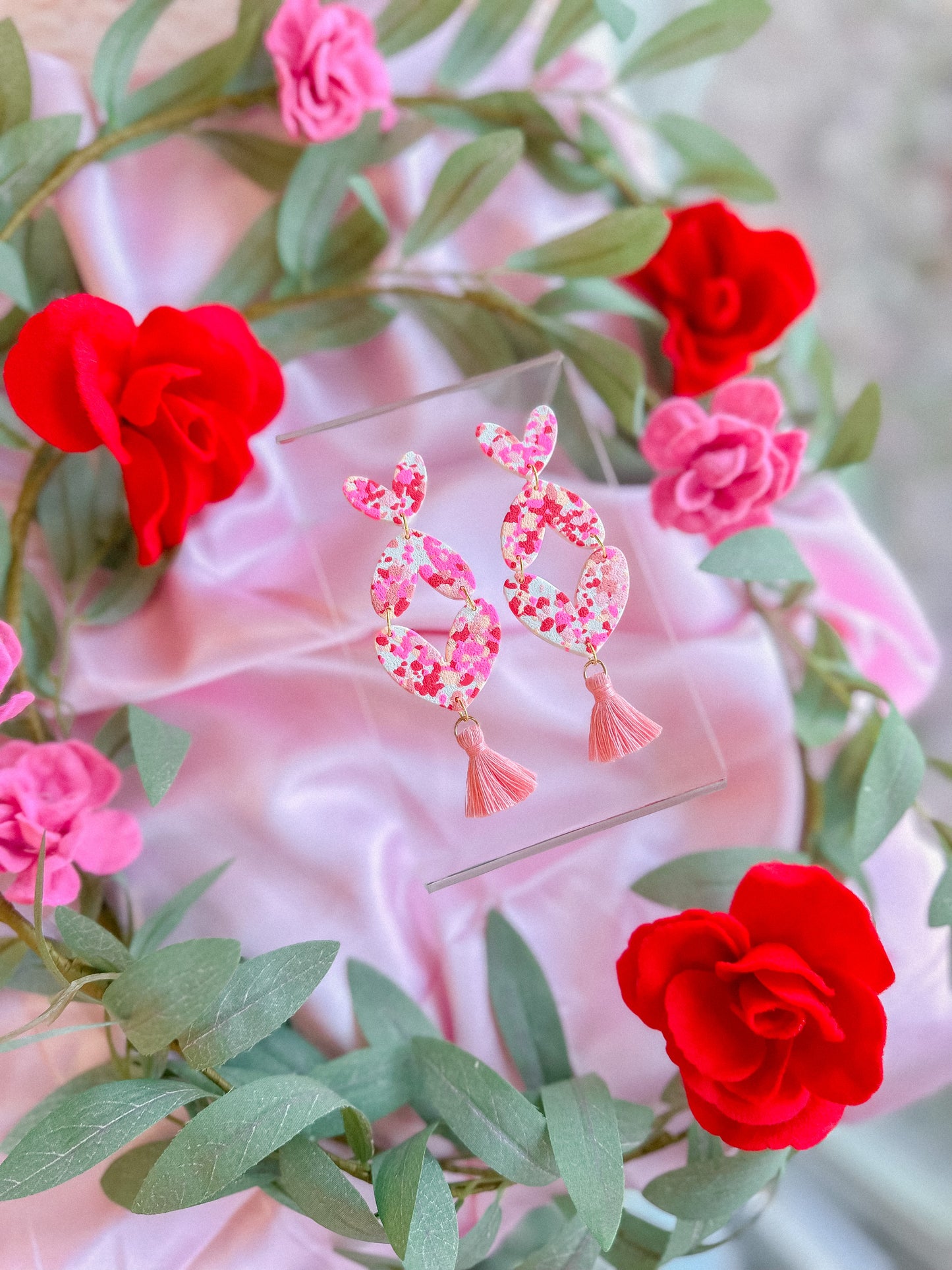 Confetti Stacked Hearts Dangles // Vday 2023