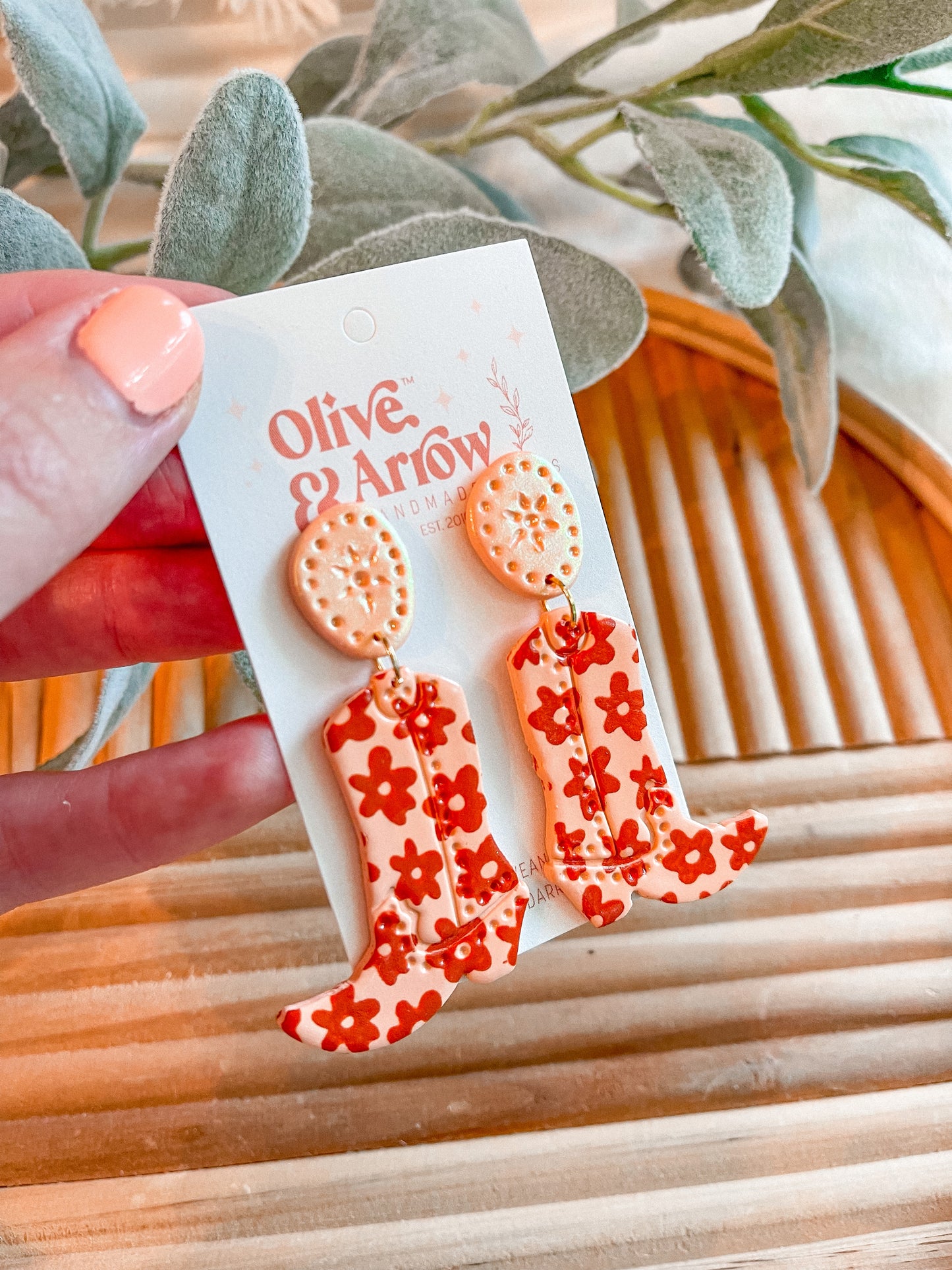 Cowgirl Boots Peach Crazy Daisy // Jackson Collection