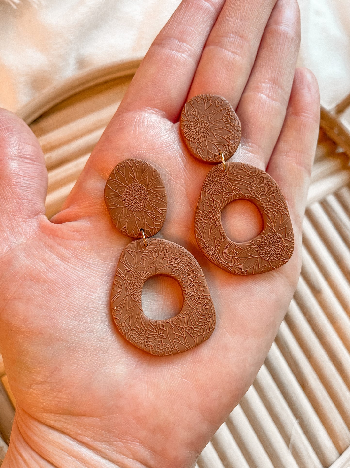 Fall Floral Textured Dangles // Fall Collection