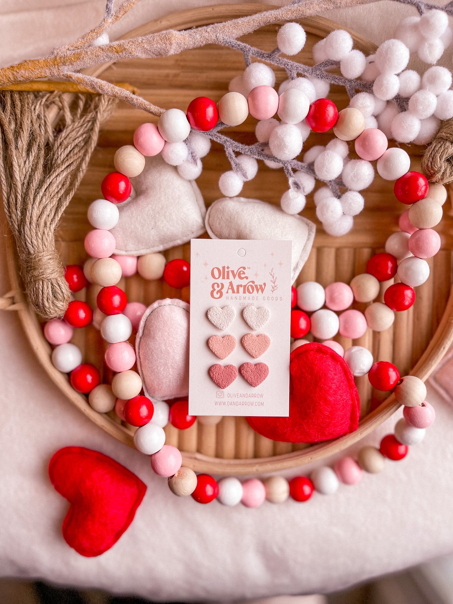 Variegated Textured Hearts Stud Pack // Valentines 2022 Collection