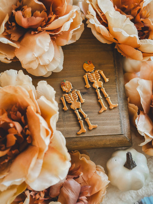 Copper Floral Skellies