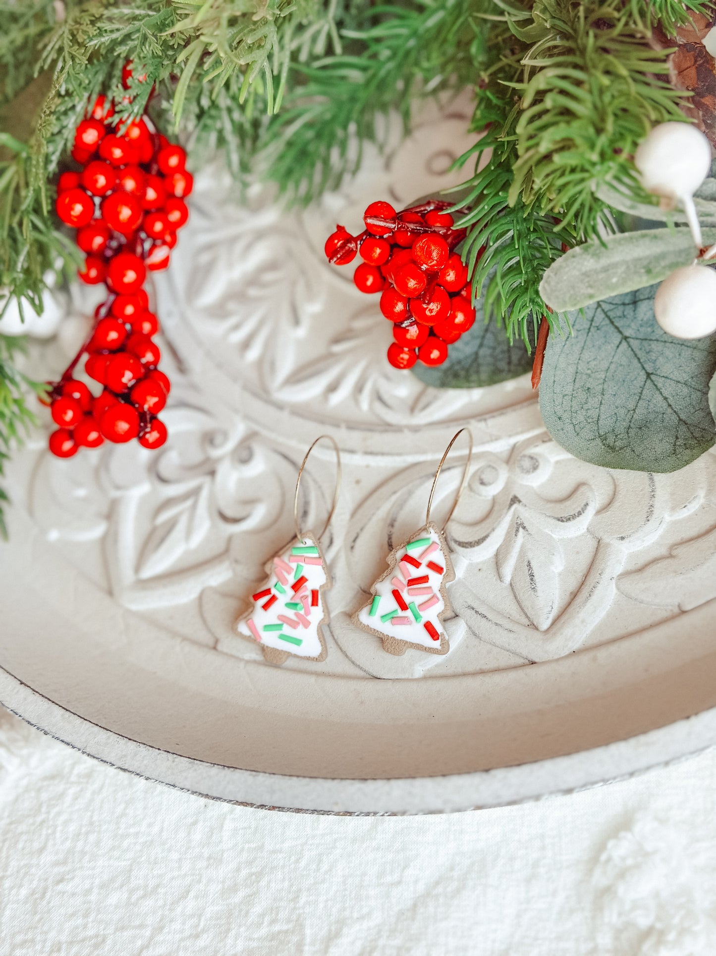 Frosted Xmas Cookie Trees Hoops