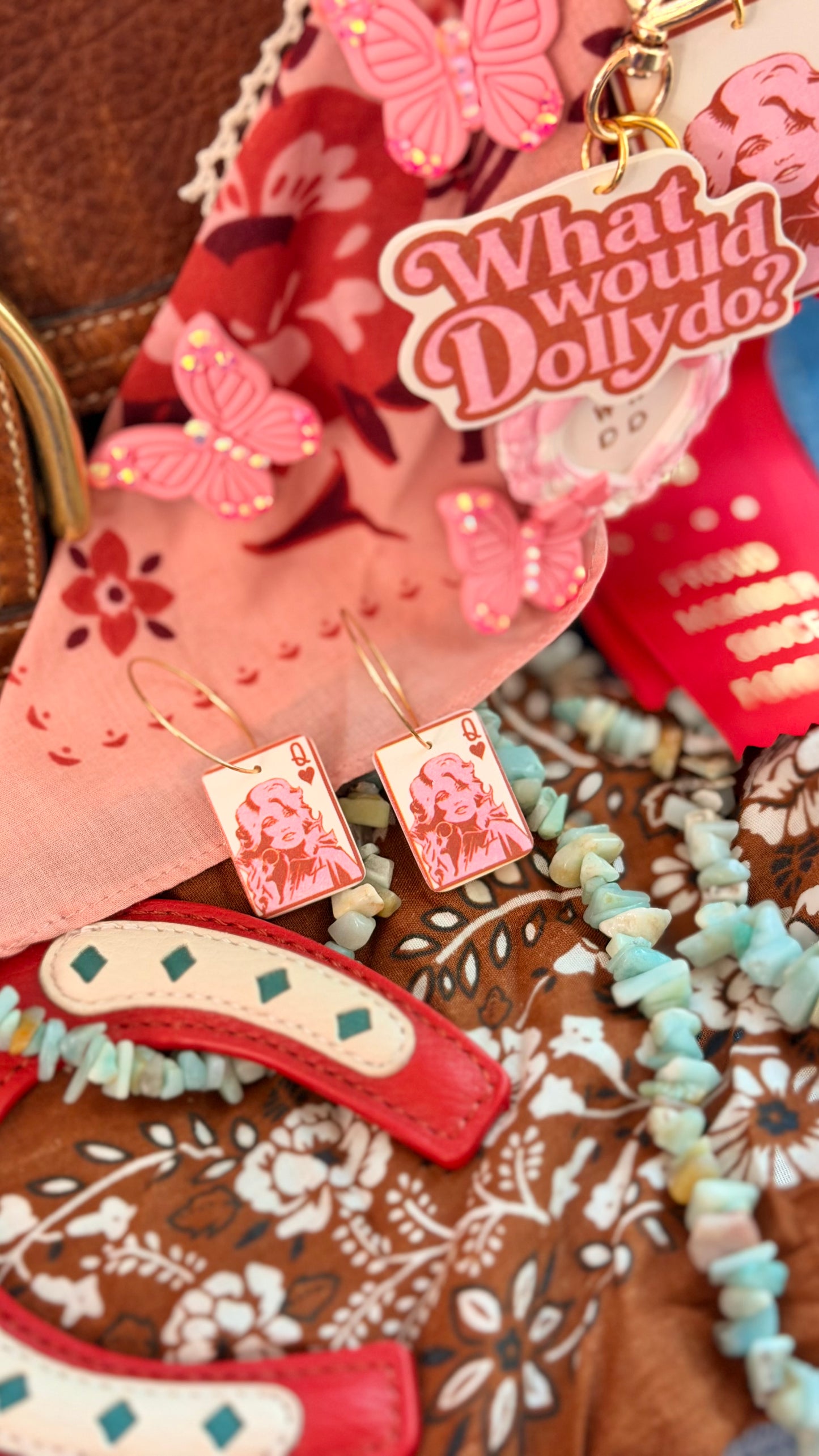 Queen Dolly Card Earrings