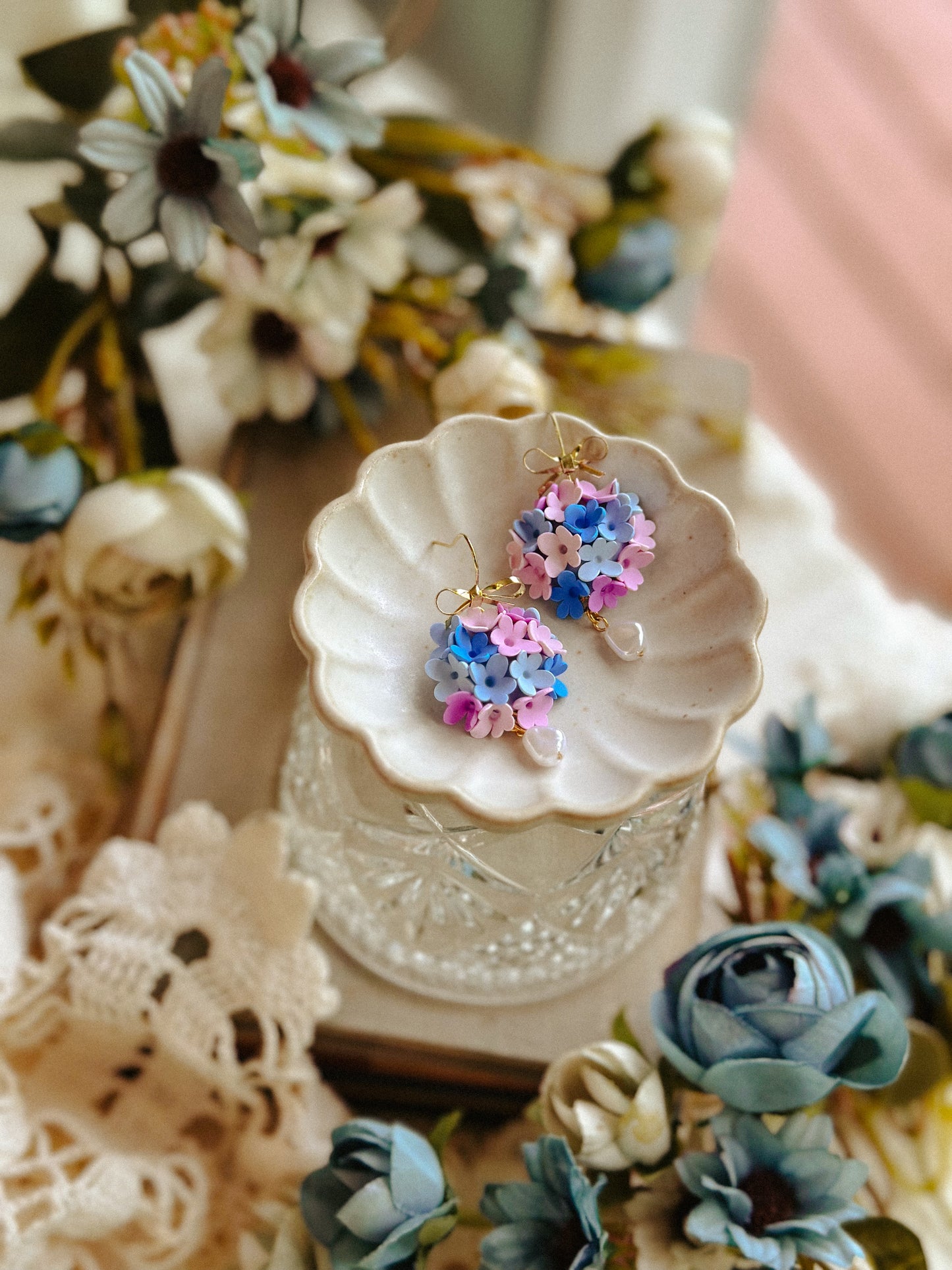 Hydrangea Cluster Pearl Drops