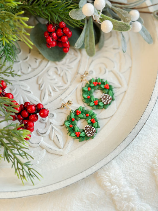 Holiday Wreaths w/ Bow Toppers