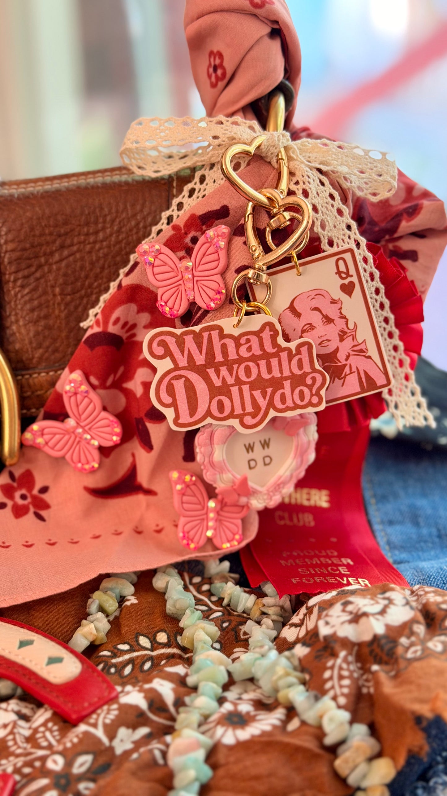 What Would Dolly Do Script Bagcharm / Keychain