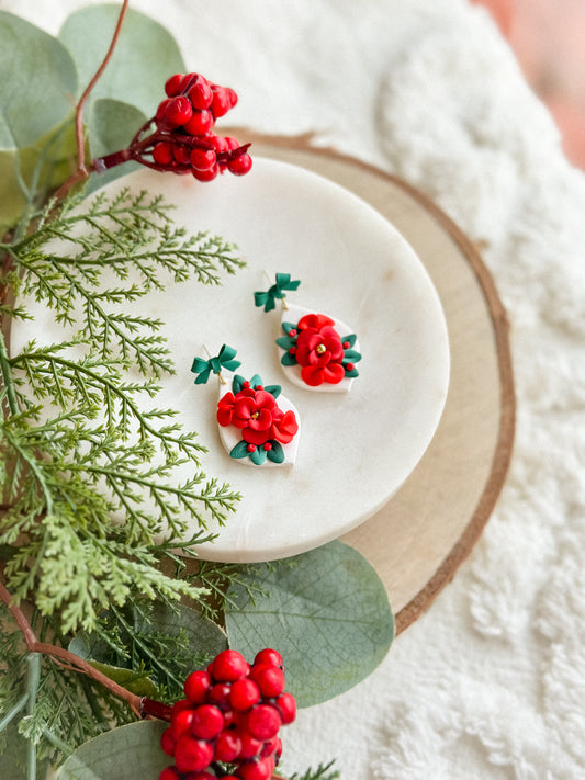 Holiday Floral Drops on Bows