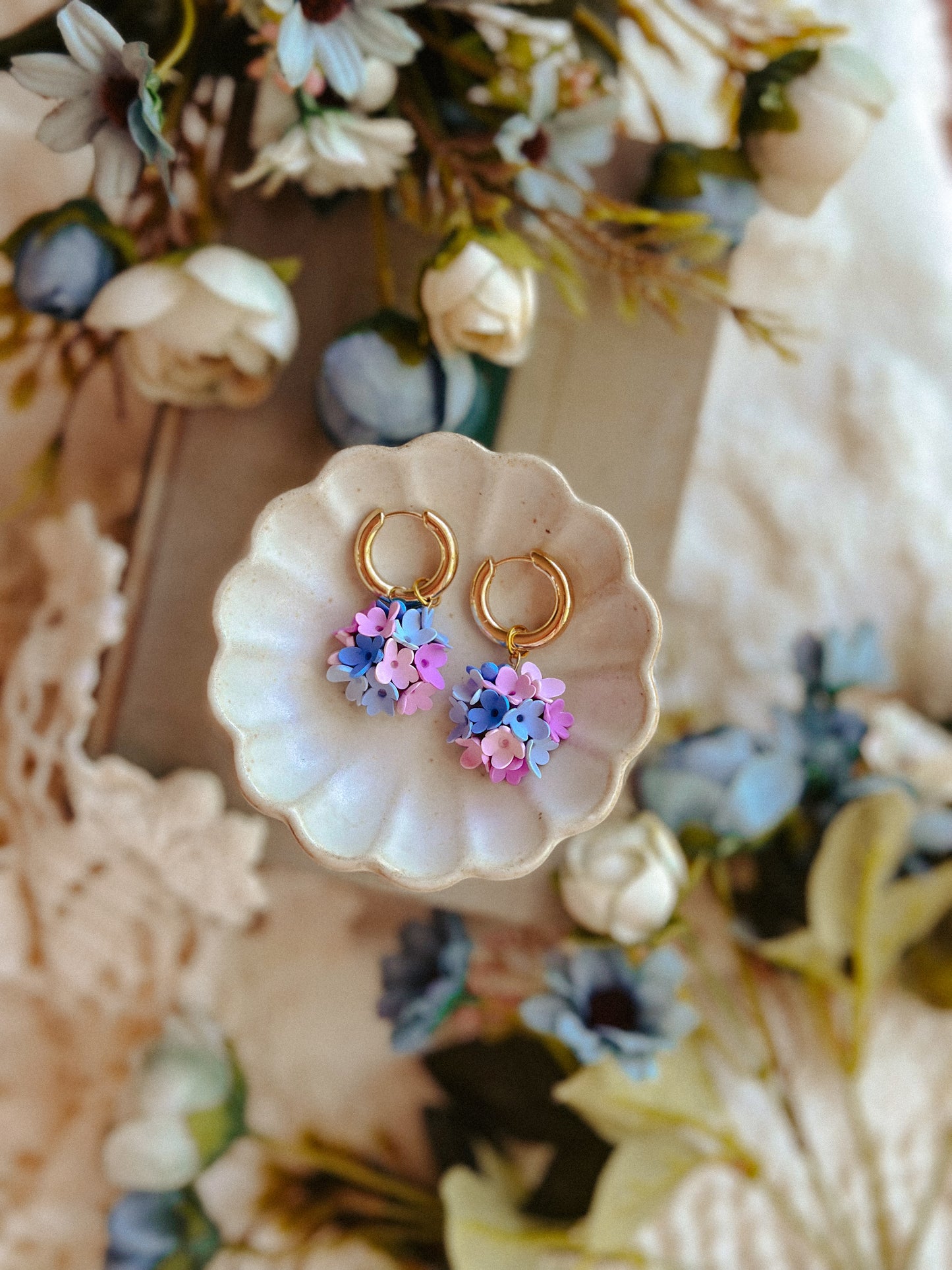 Mini Hydrangea Clusters on Huggies