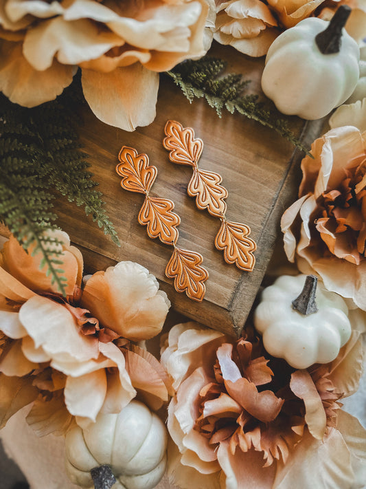 Copper Falling Leaves Dangles