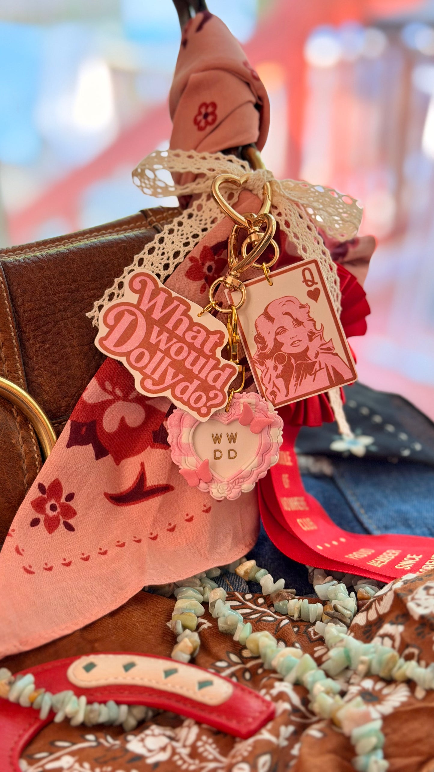 What Would Dolly Do Script Bagcharm / Keychain