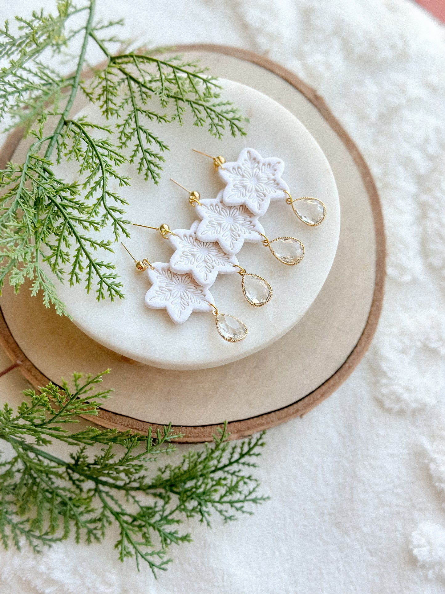 Crystal Snowflake Dangles