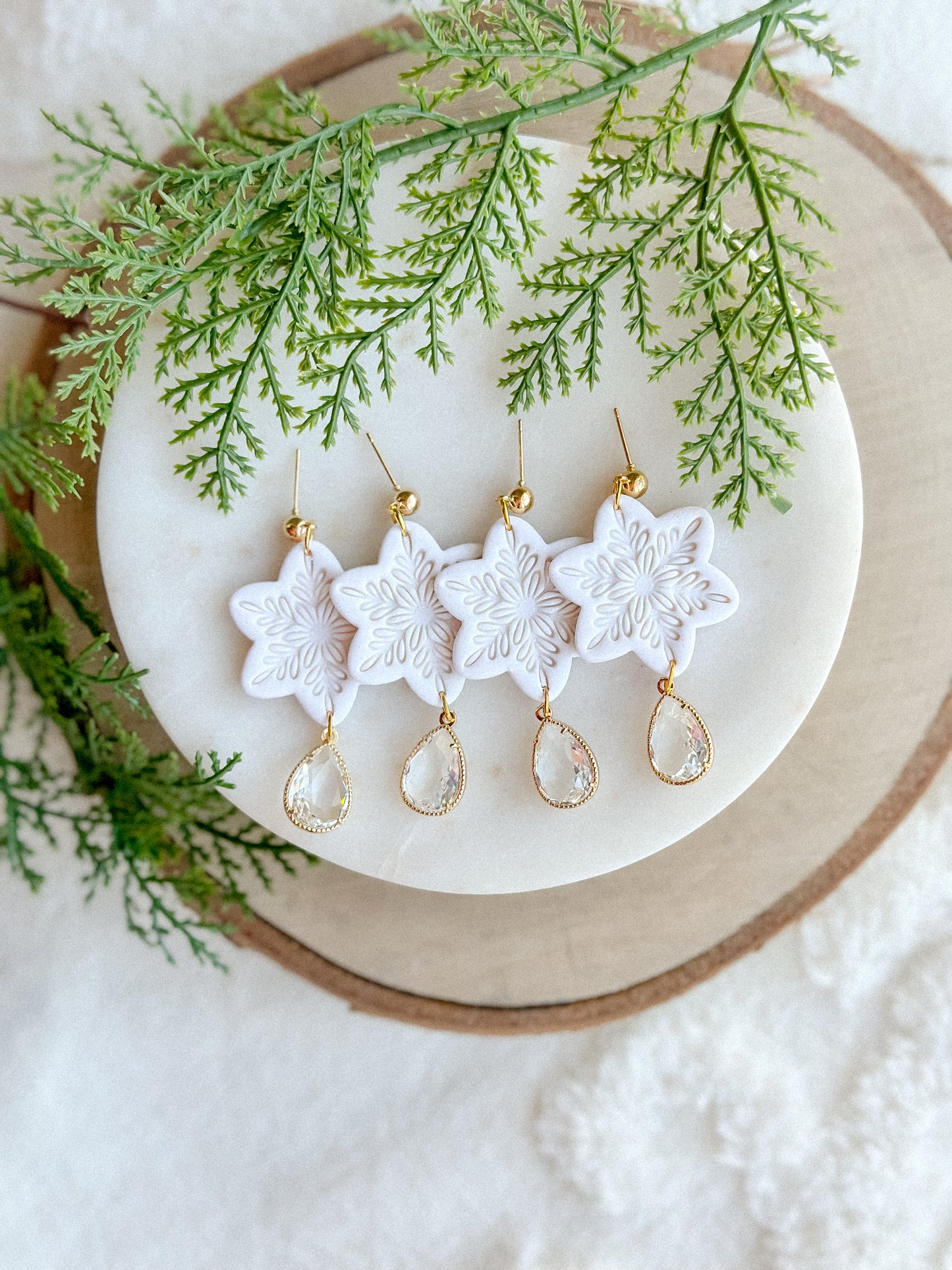 Crystal Snowflake Dangles