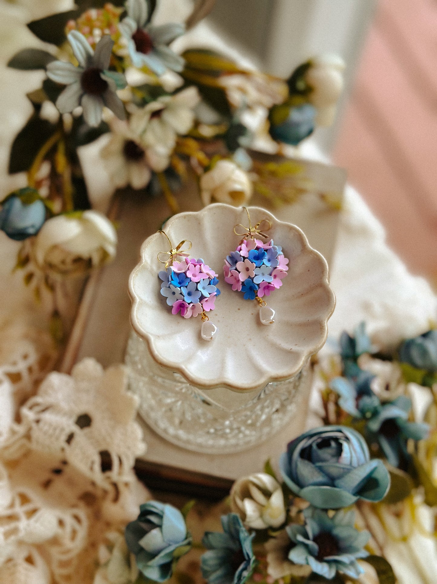 Hydrangea Cluster Pearl Drops