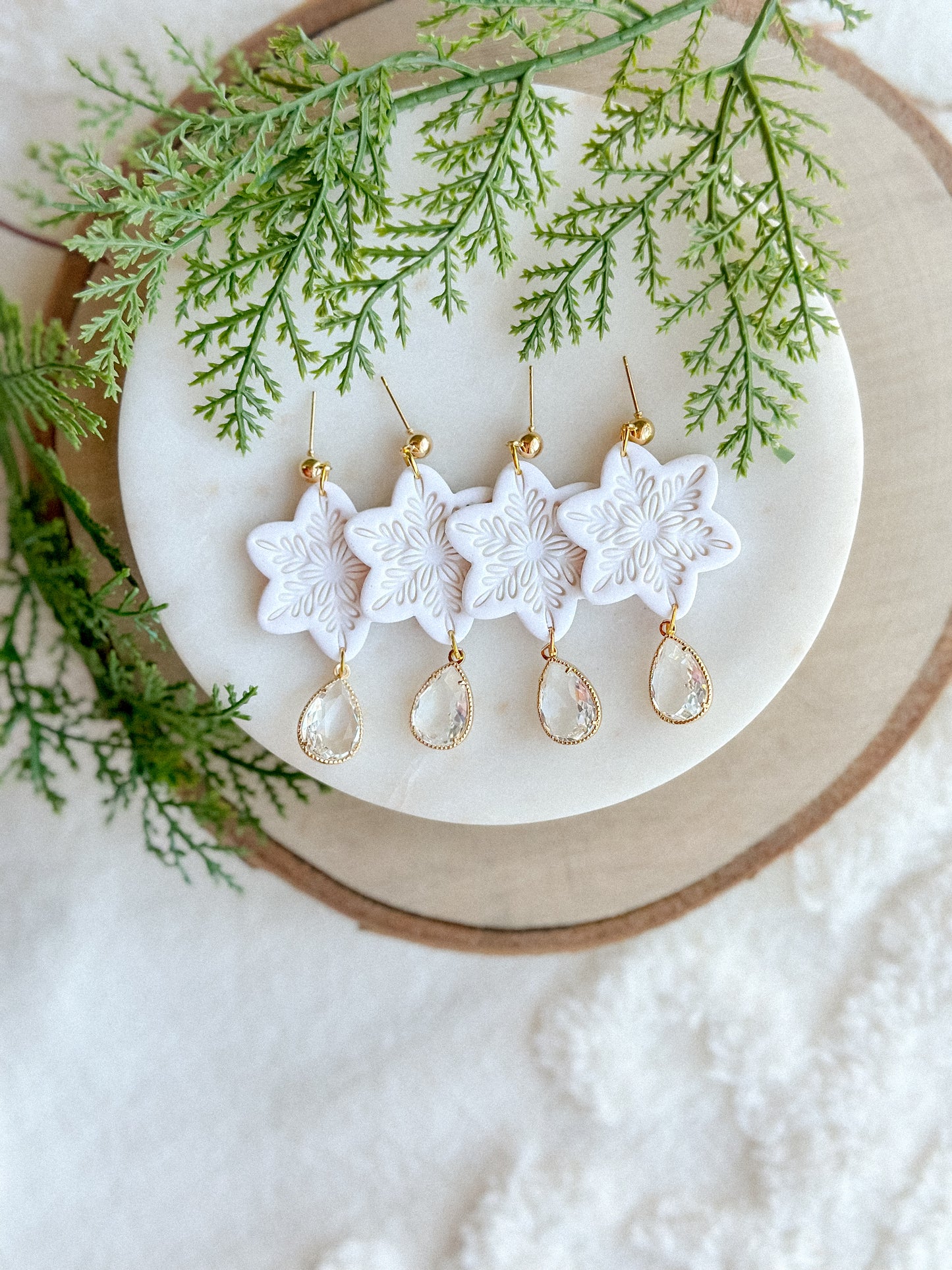 Crystal Snowflake Dangles