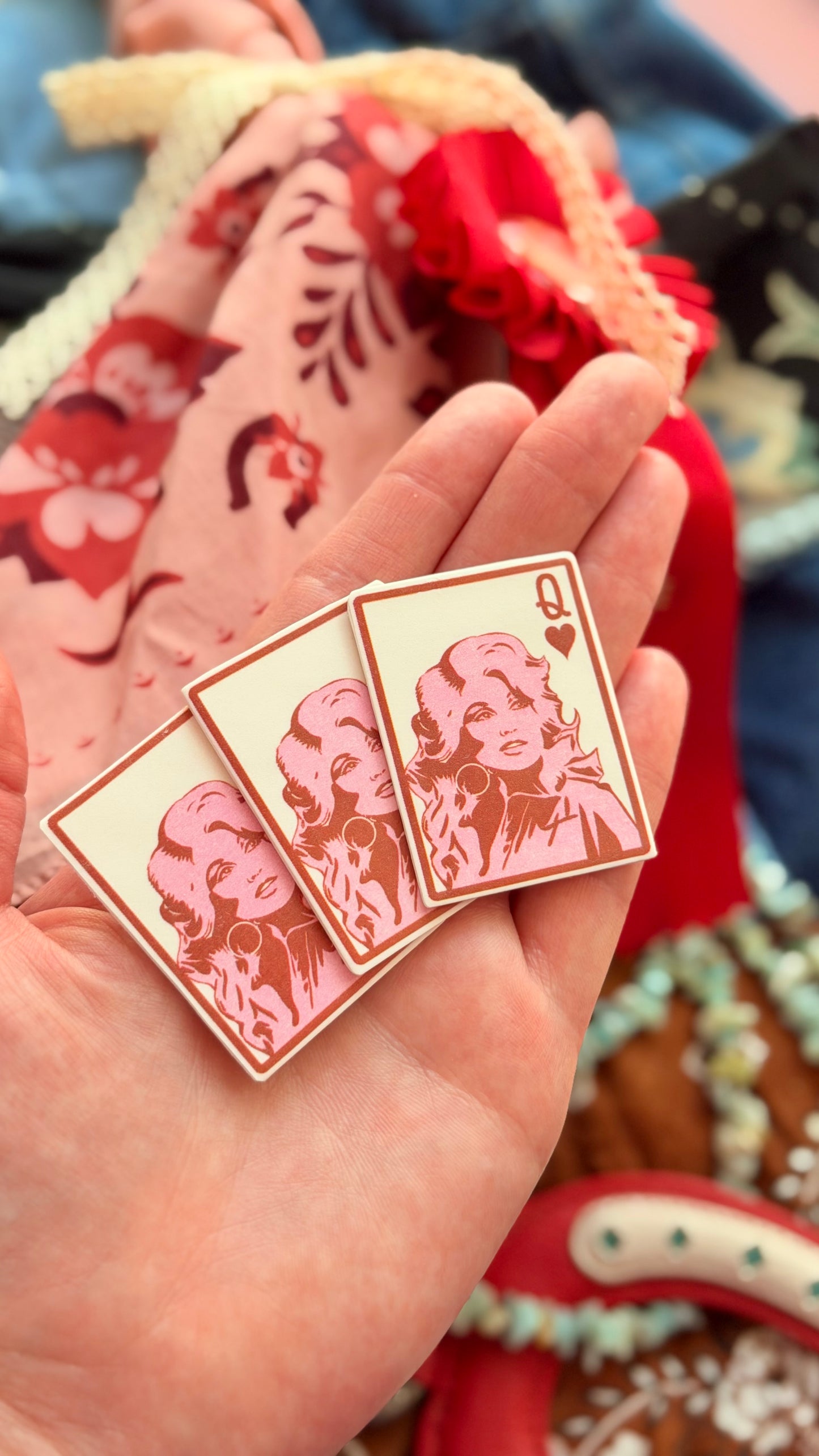 Queen Dolly Card Magnet | Dolly Parton Inspired Queen of Hearts Magnet