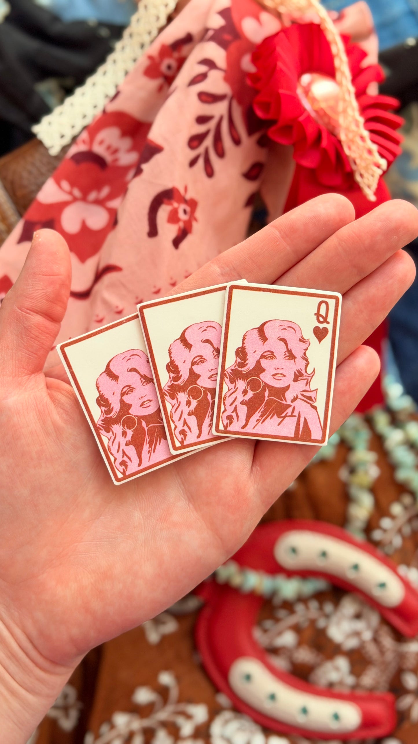 Queen Dolly Card Magnet | Dolly Parton Inspired Queen of Hearts Magnet