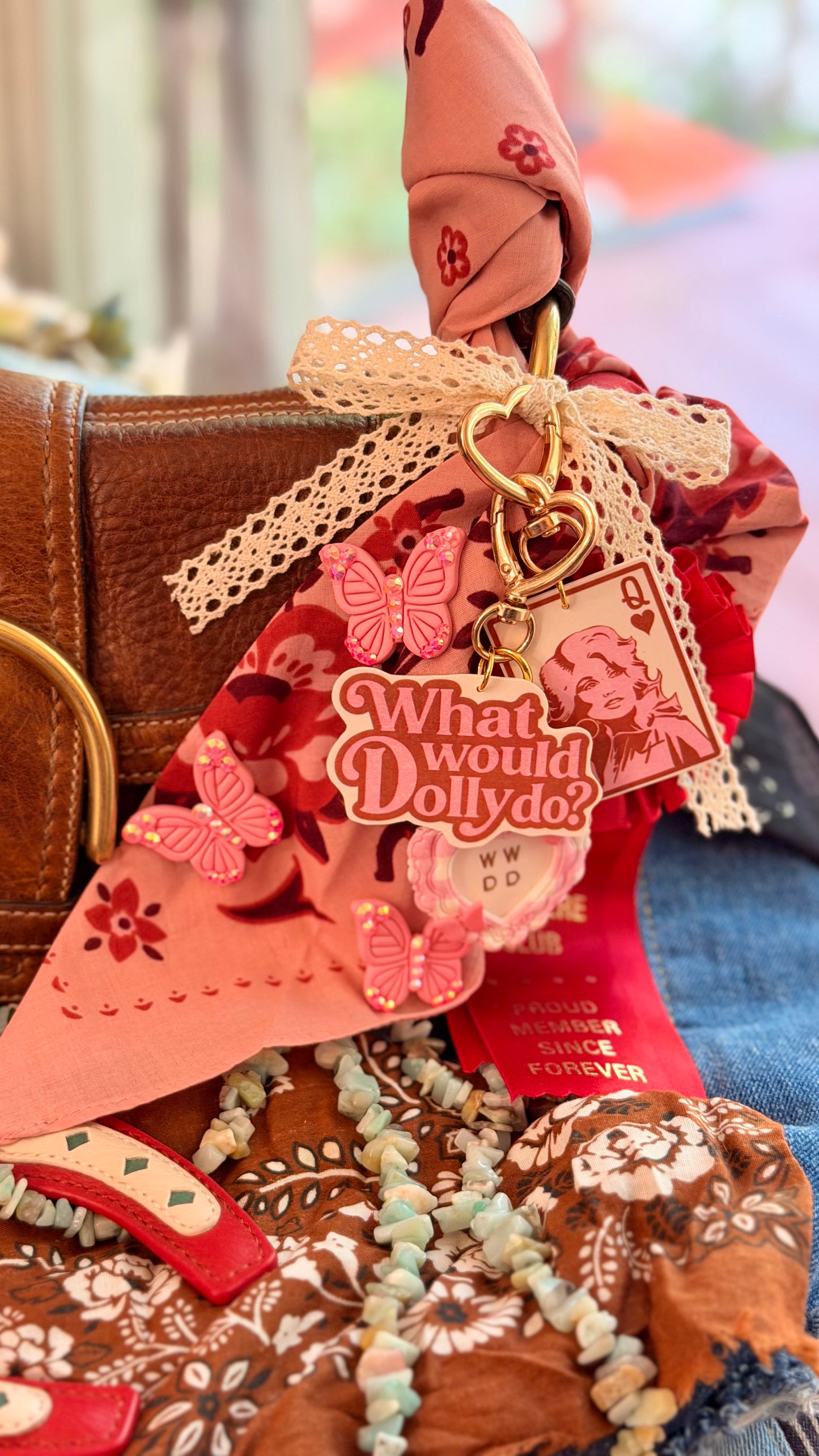 What Would Dolly Do Script Bagcharm / Keychain