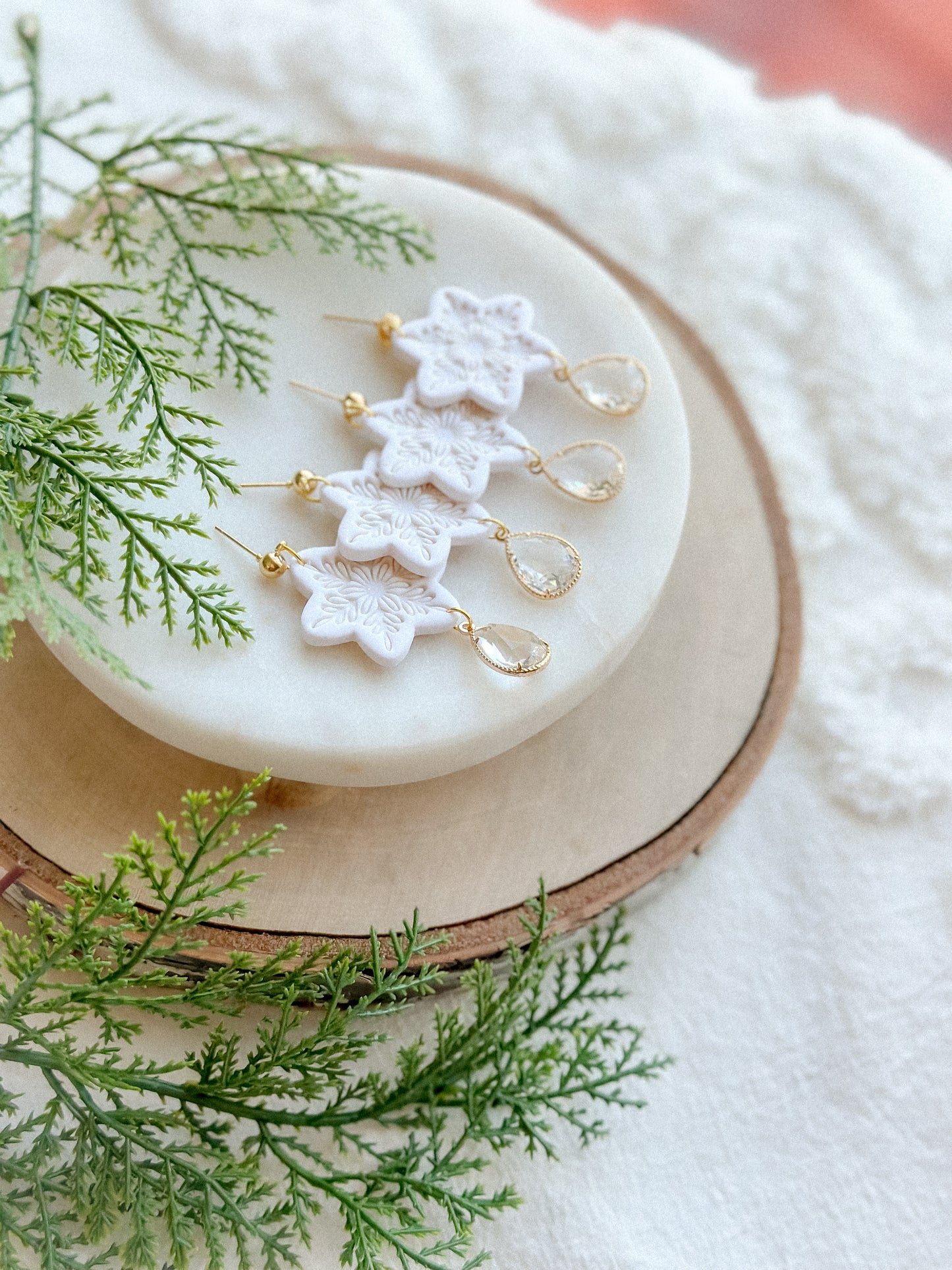 Crystal Snowflake Dangles