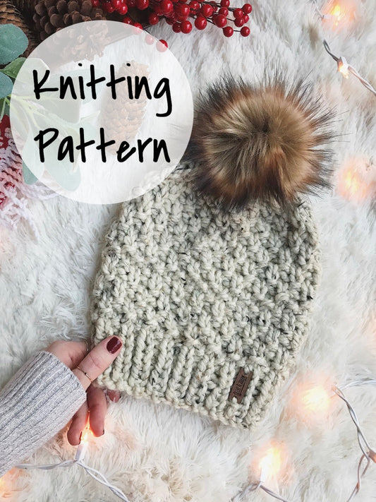 Easy Beginner Knitting Pattern Adult Knit Hat Beanie // The Westbrook