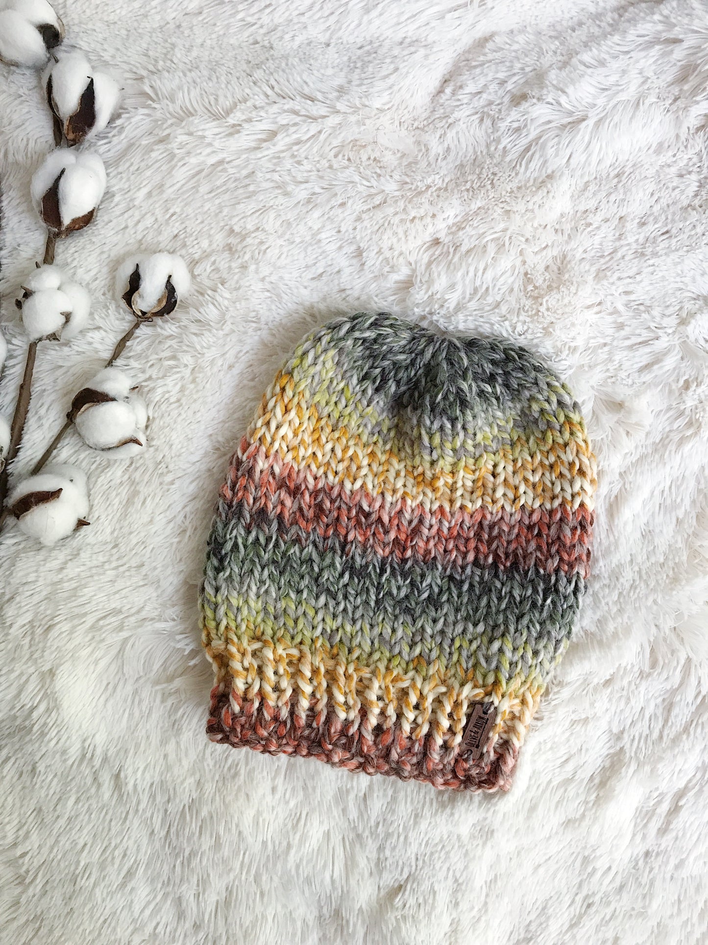 Knitted Beanie Adult Slouchy Hat // The Kennebec