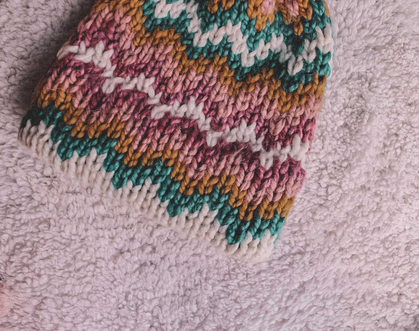 Knitting Pattern Adult Hat Double Brim Beanie Fair Isle Knitting // The Katahdin