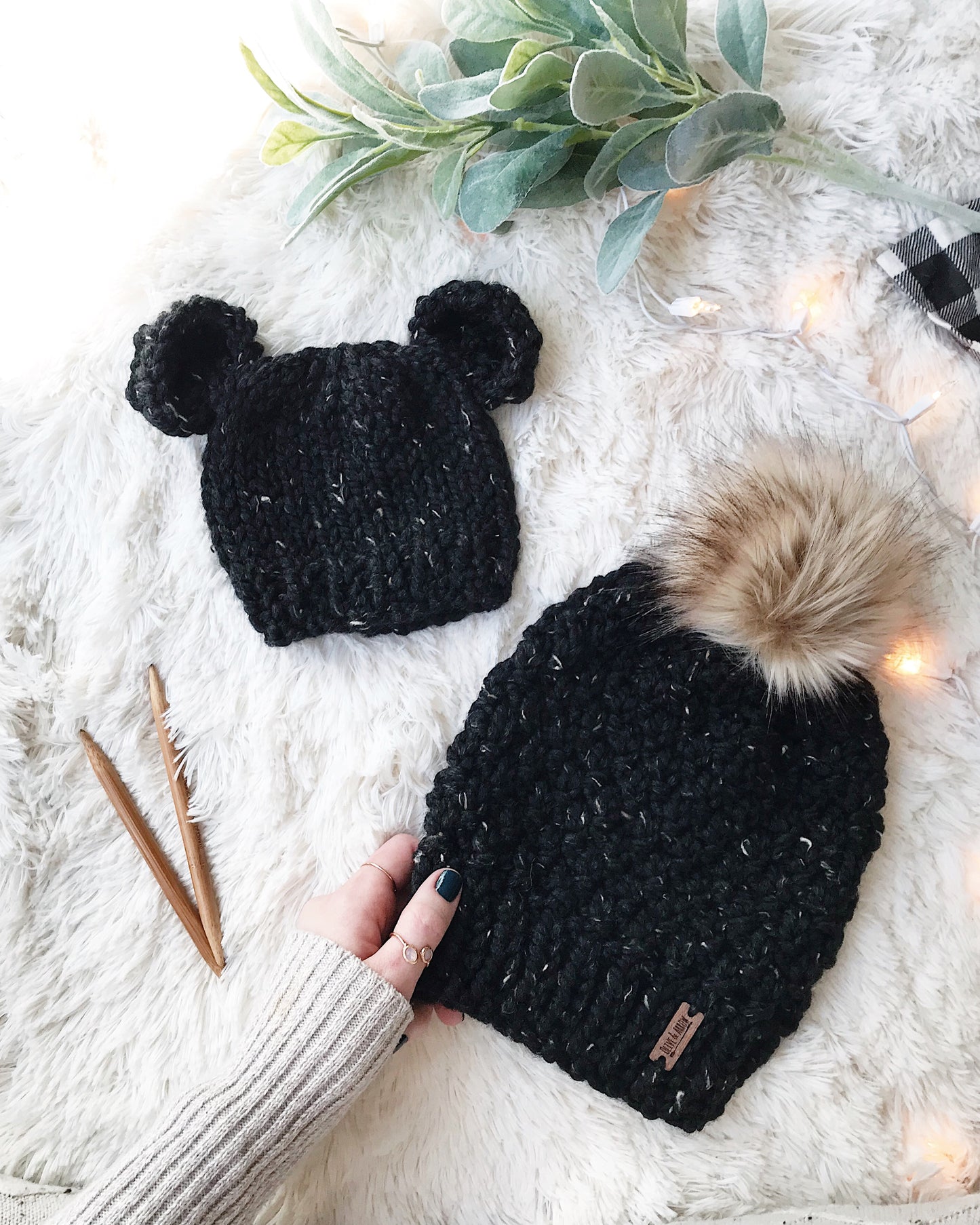 Baby Bear Knitted Beanie Hat Bear Ears